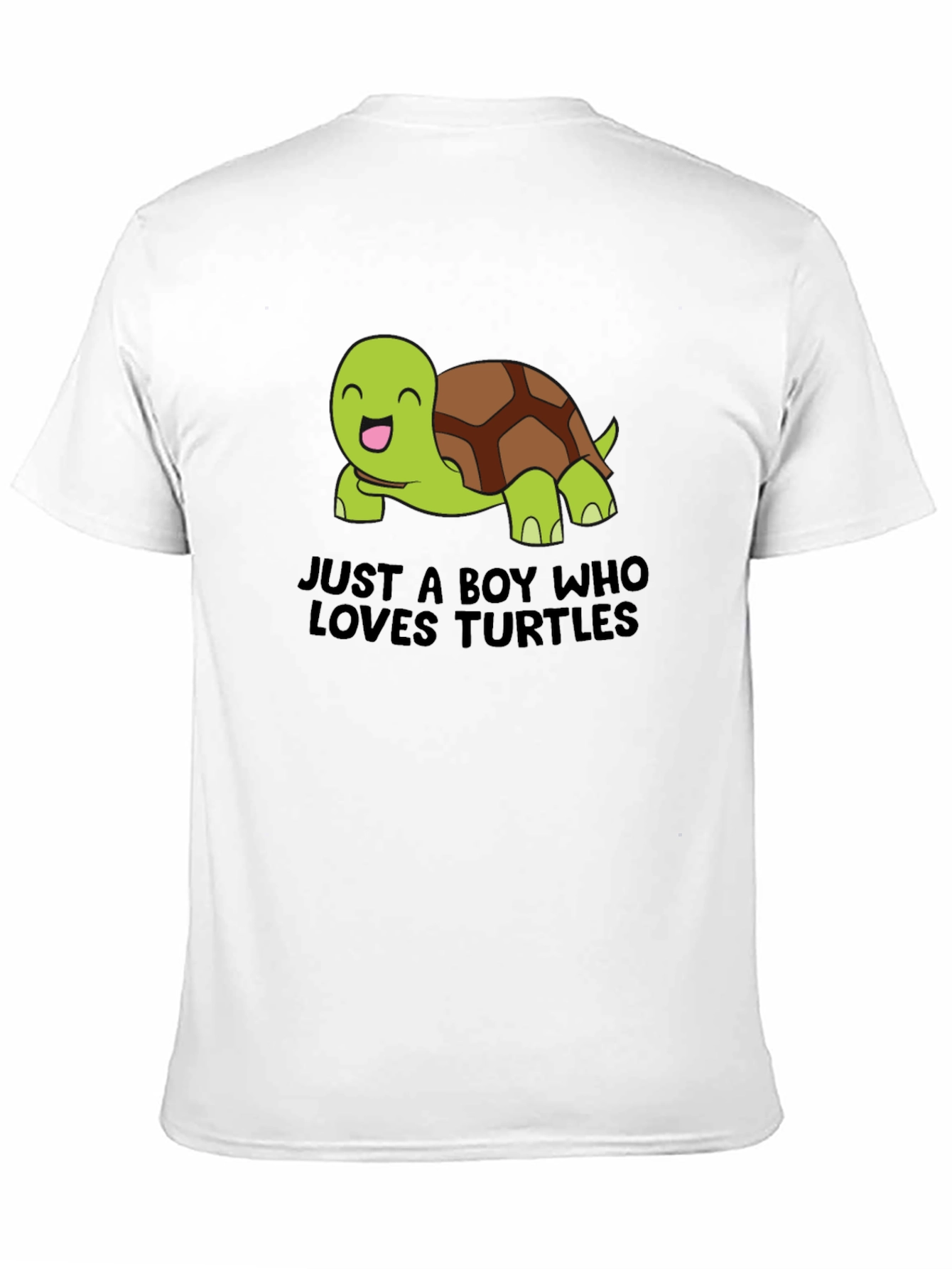 Boys Loves Turtles Graphic Tee - Black
