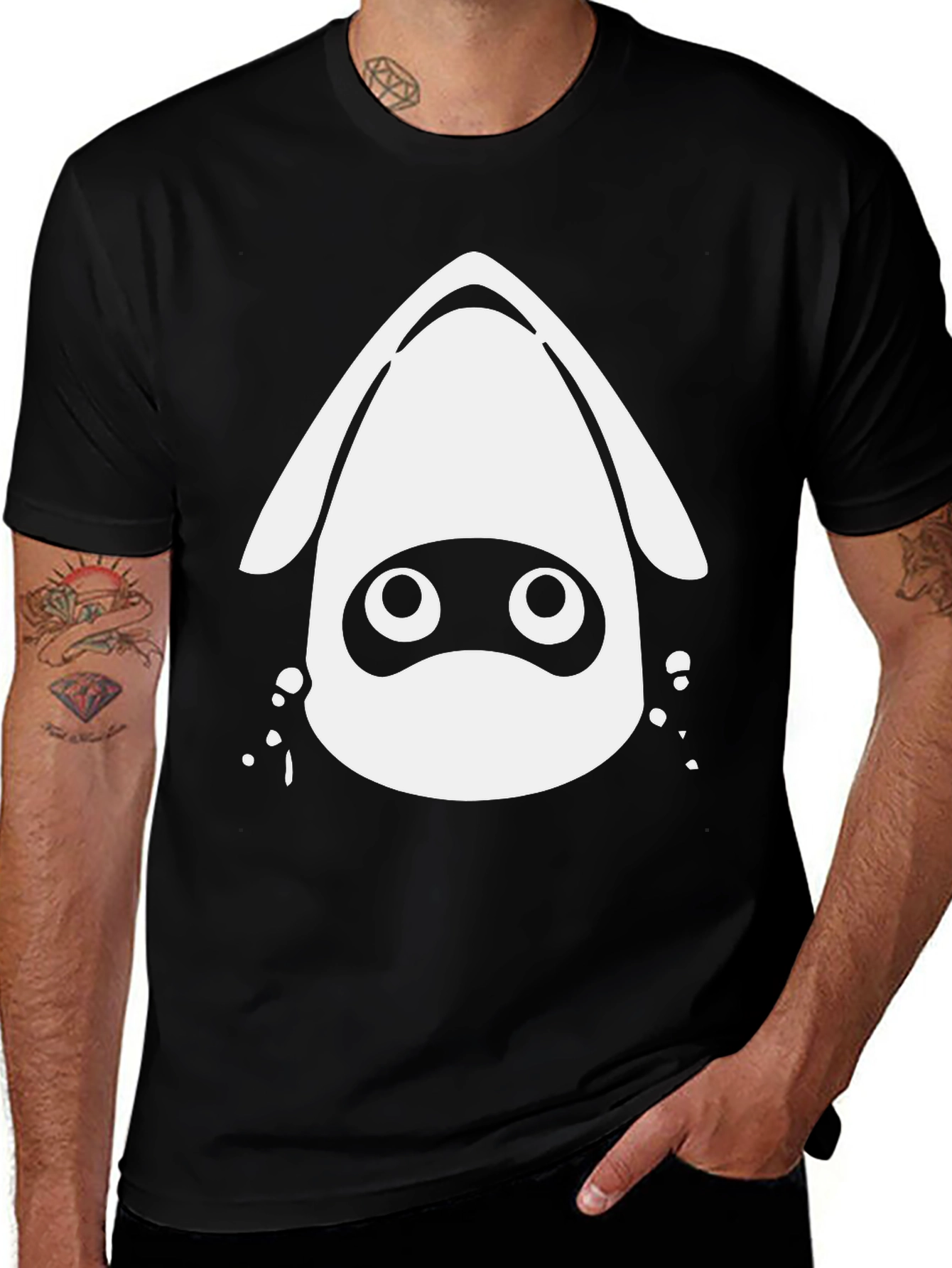 Squid Graphic Black T-Shirt - Casual Wear