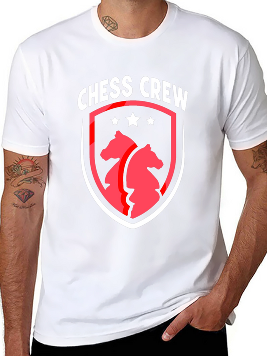 Chess Crew Graphic Tee - Black Cotton Shirt