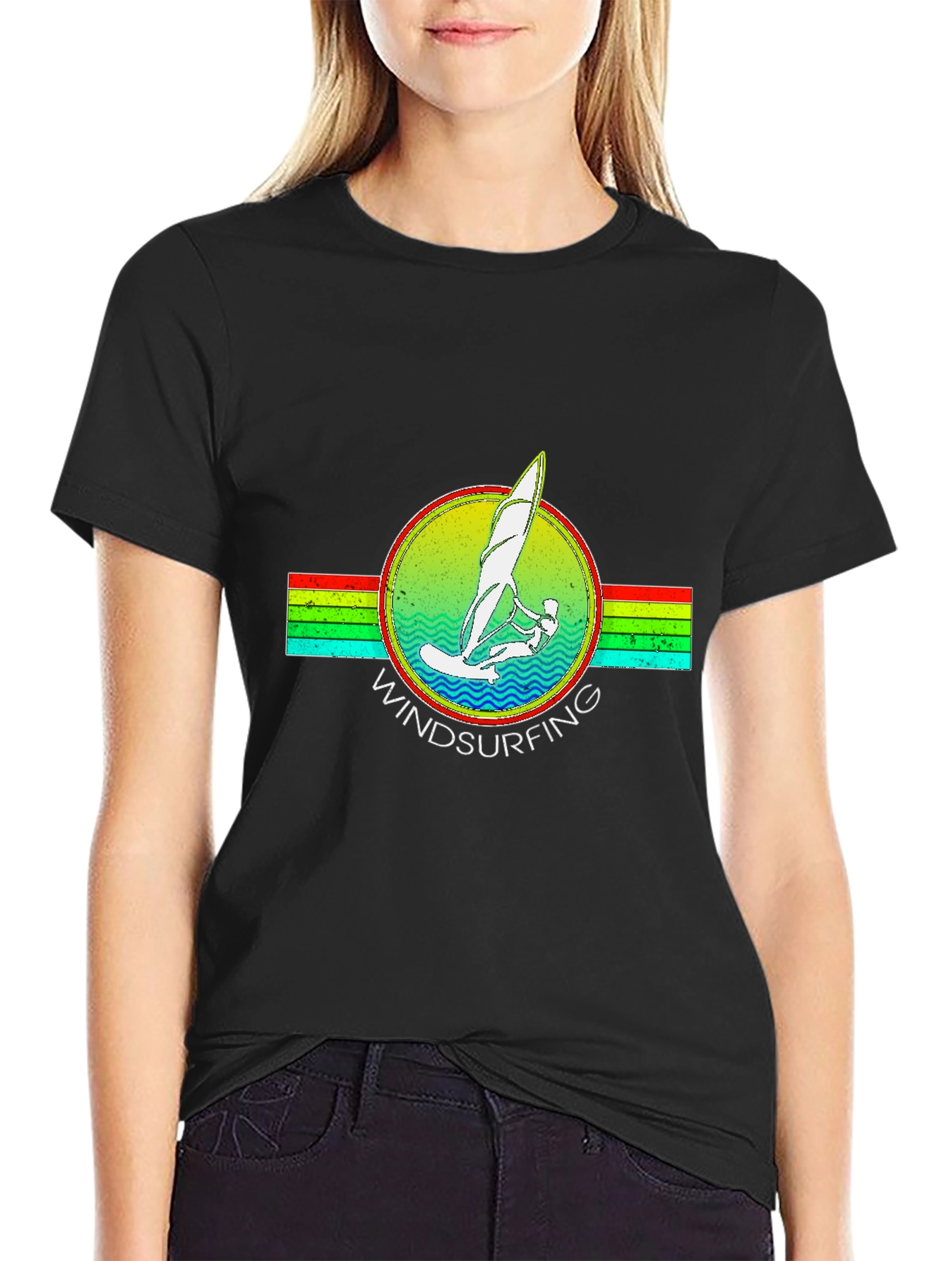 Windsurfing Graphic Tee - Retro Vibe