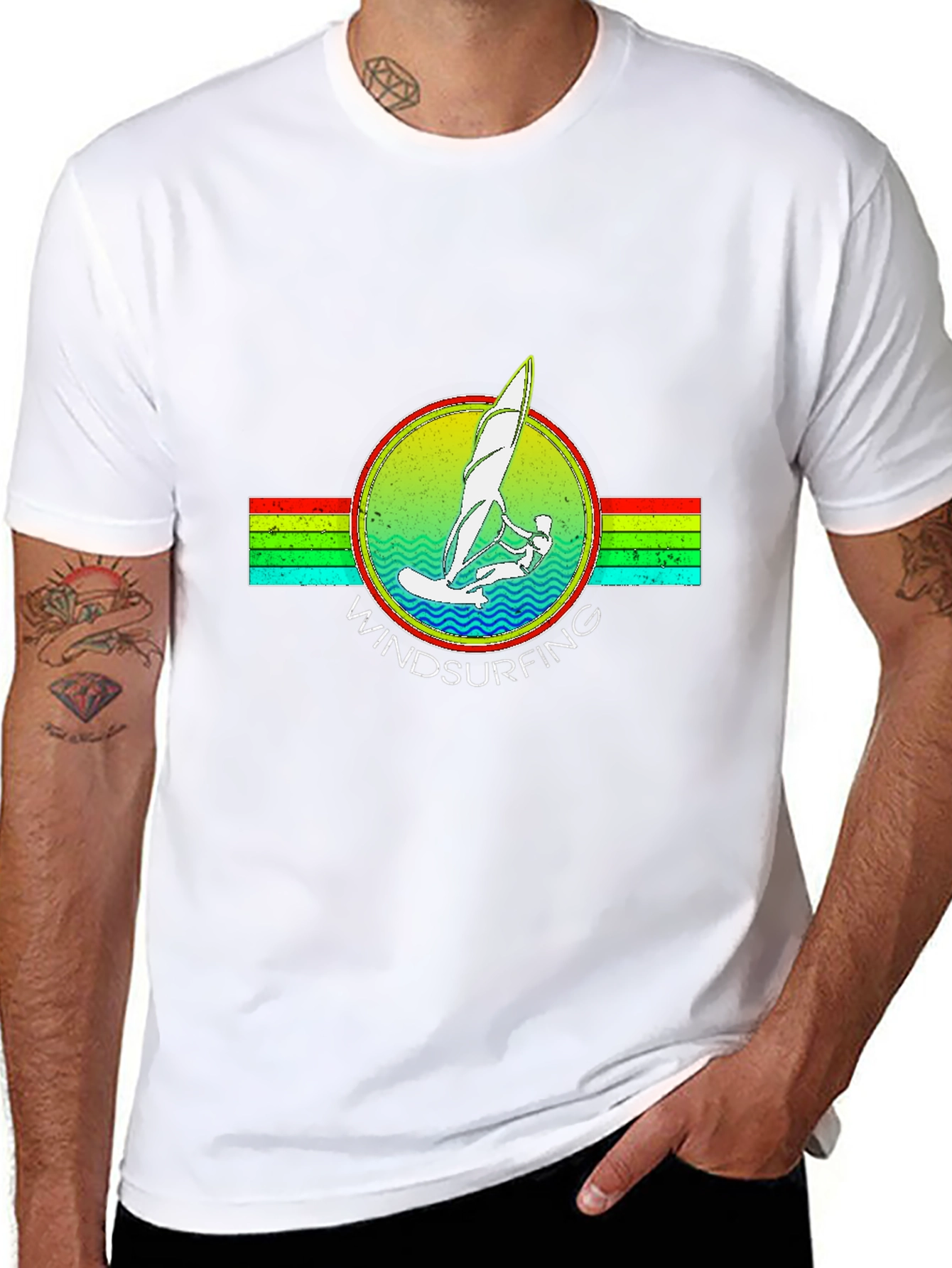 Windsurfing Graphic Tee - Retro Vibe