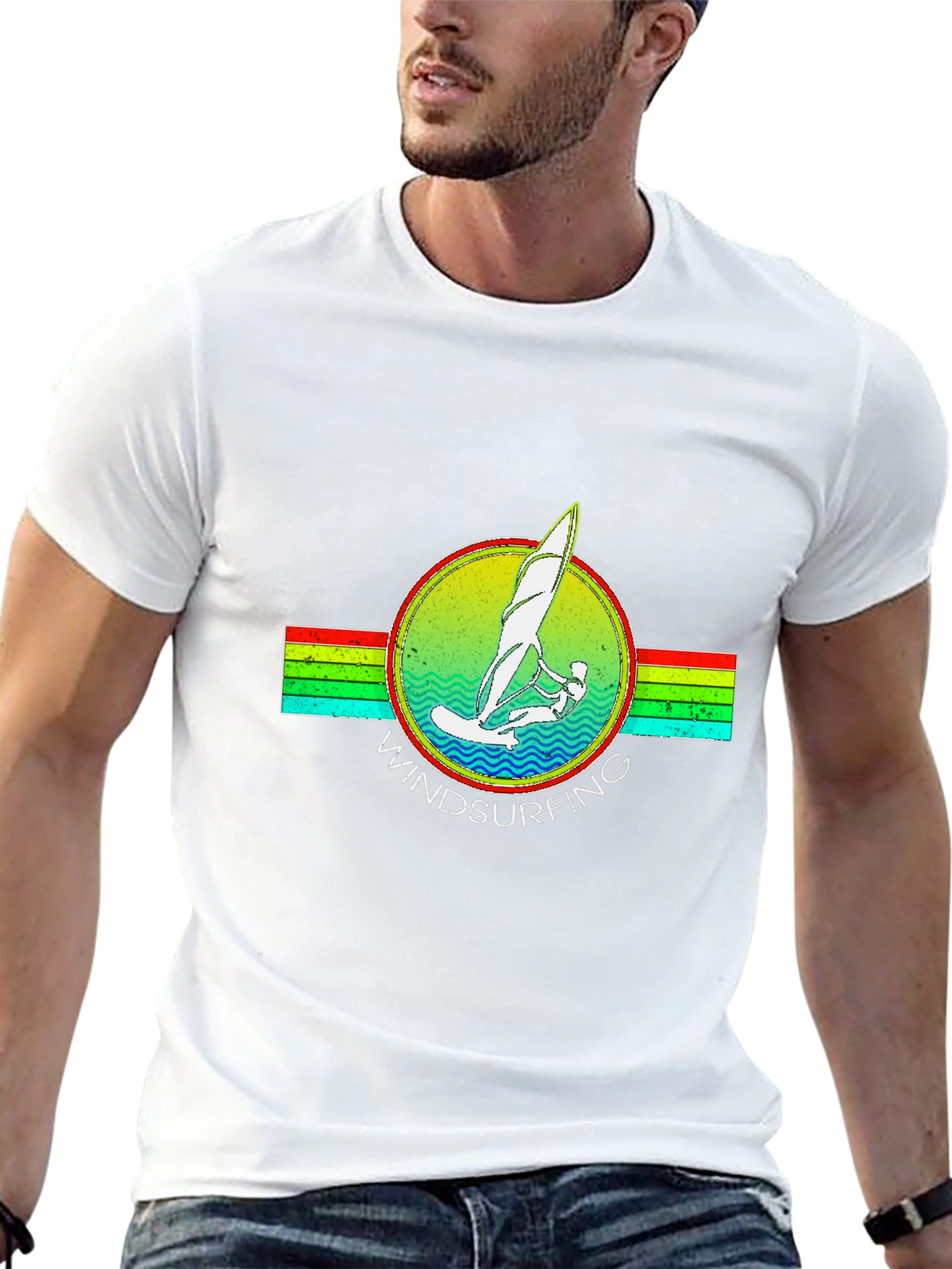 Windsurfing Graphic Tee - Retro Vibe