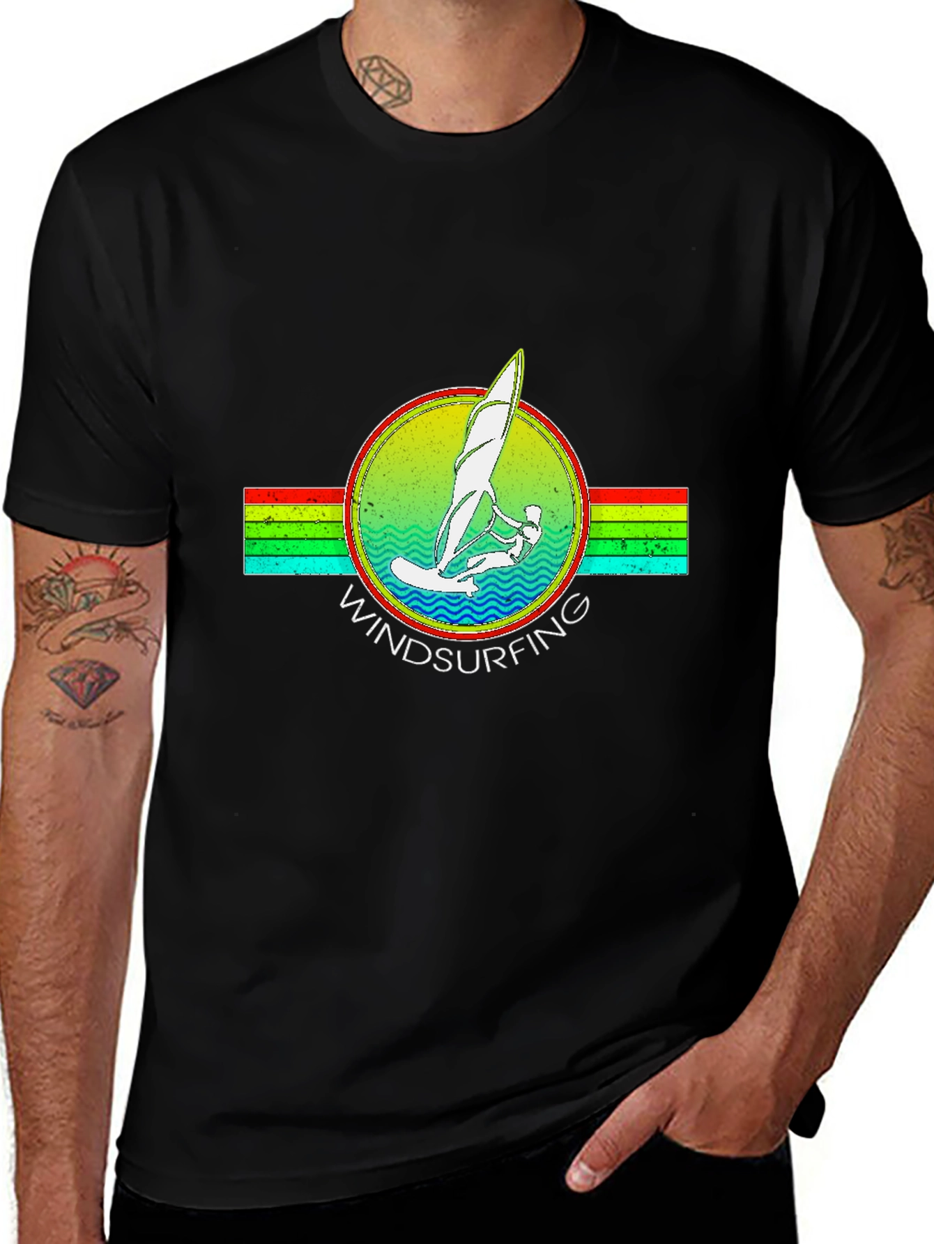 Windsurfing Graphic Tee - Retro Vibe