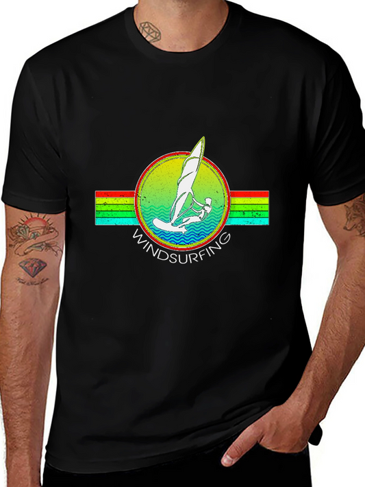 Windsurfing Graphic Tee - Retro Vibe