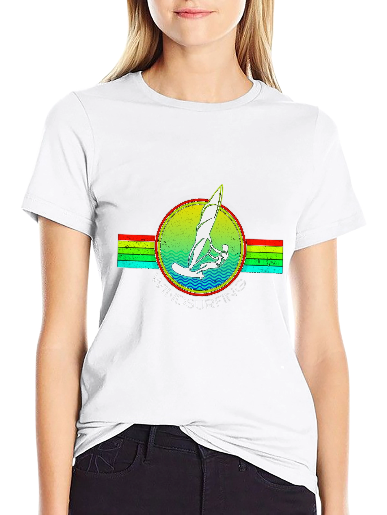 Windsurfing Graphic Tee - Retro Vibe