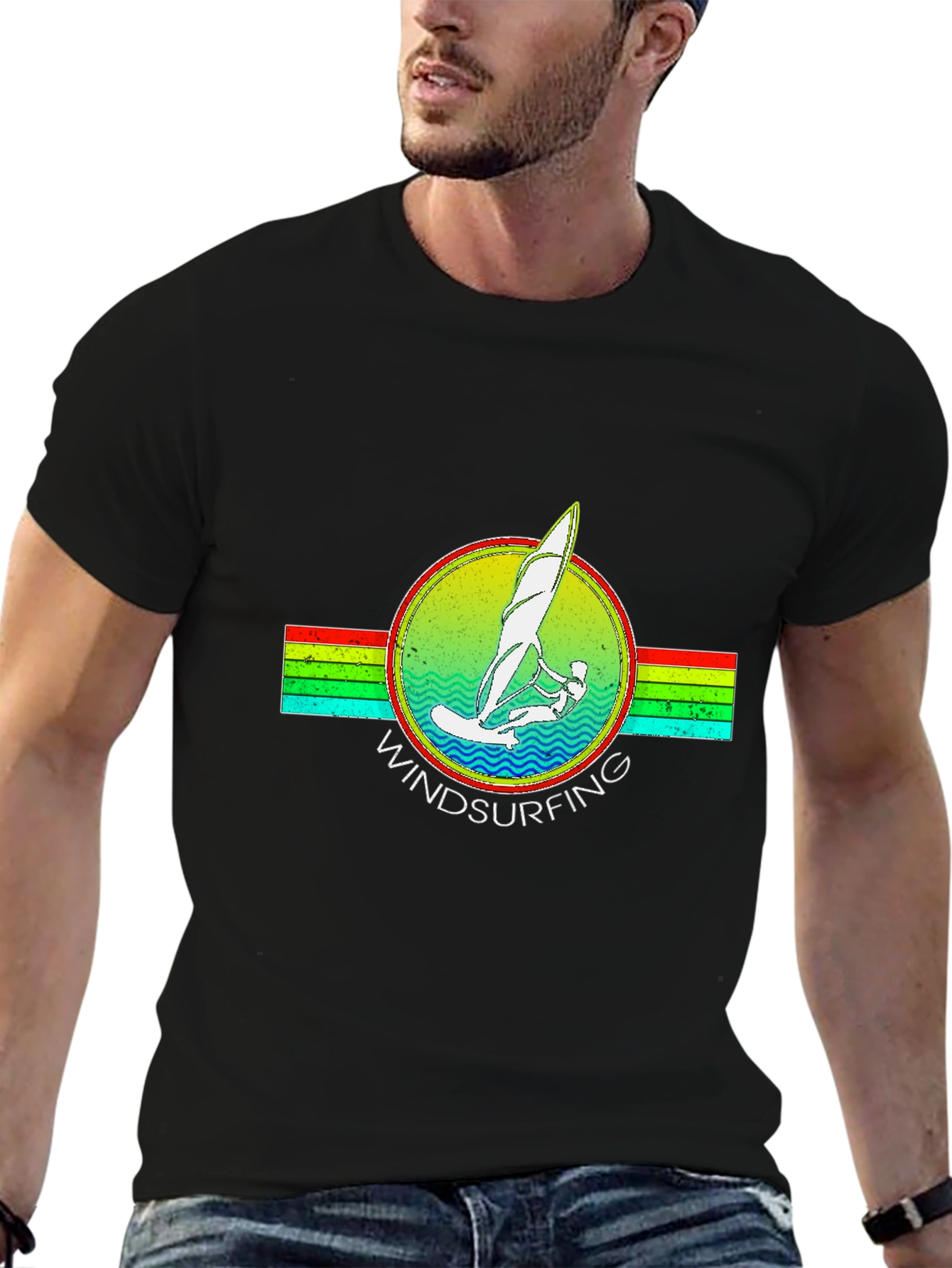Windsurfing Graphic Tee - Retro Vibe