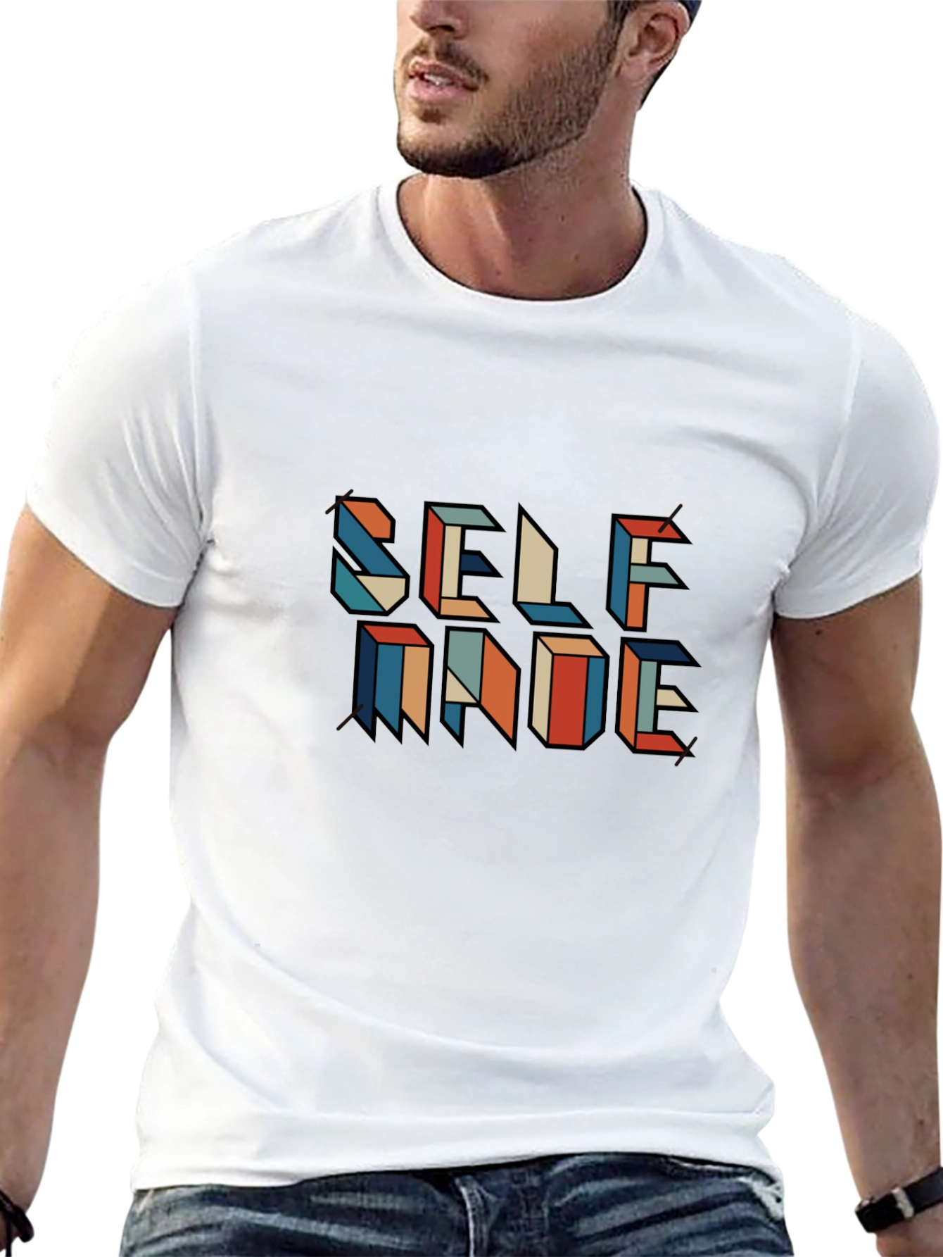 Self Made Graphic Tee - Black Casual Shirt