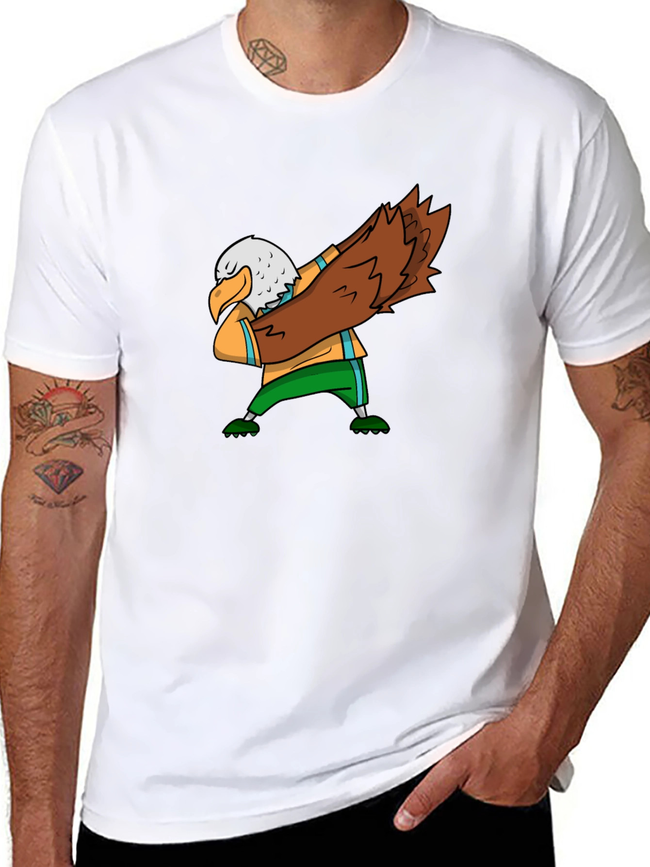 Dabbing Eagle Graphic Tee - Black T-Shirt