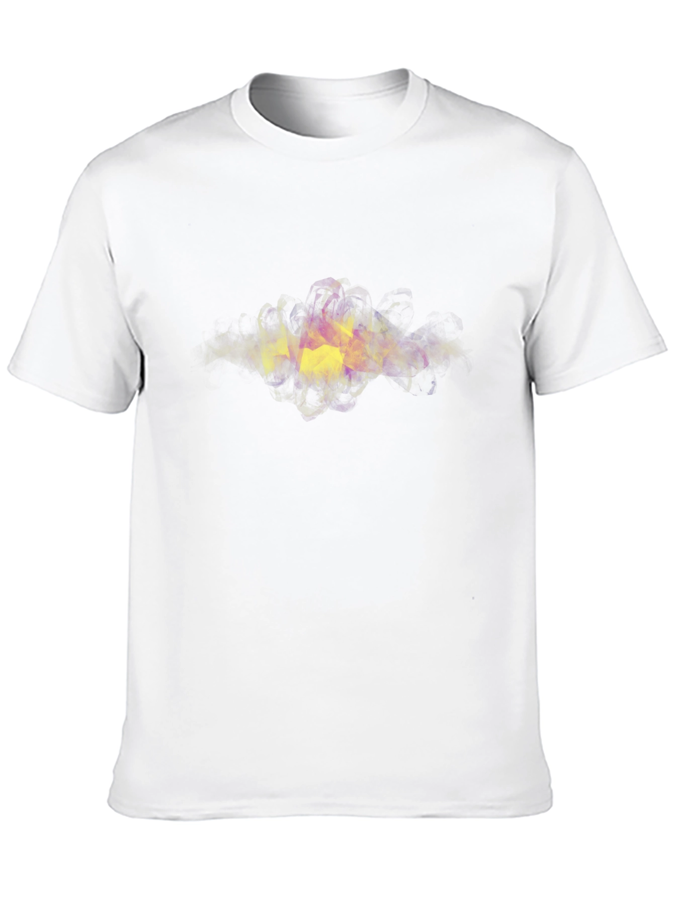 Abstract Smoke Print Black T-Shirt