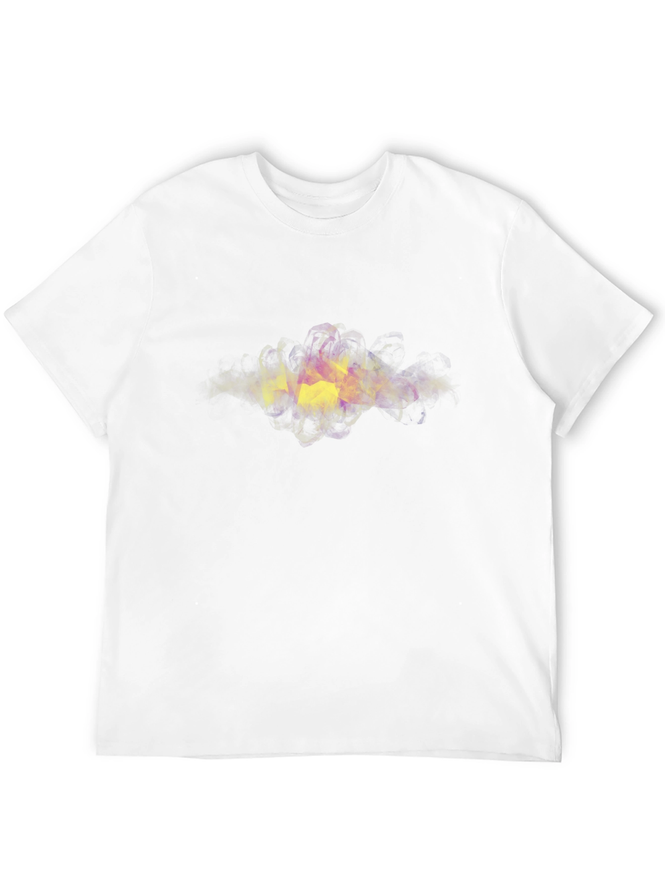Abstract Smoke Print Black T-Shirt