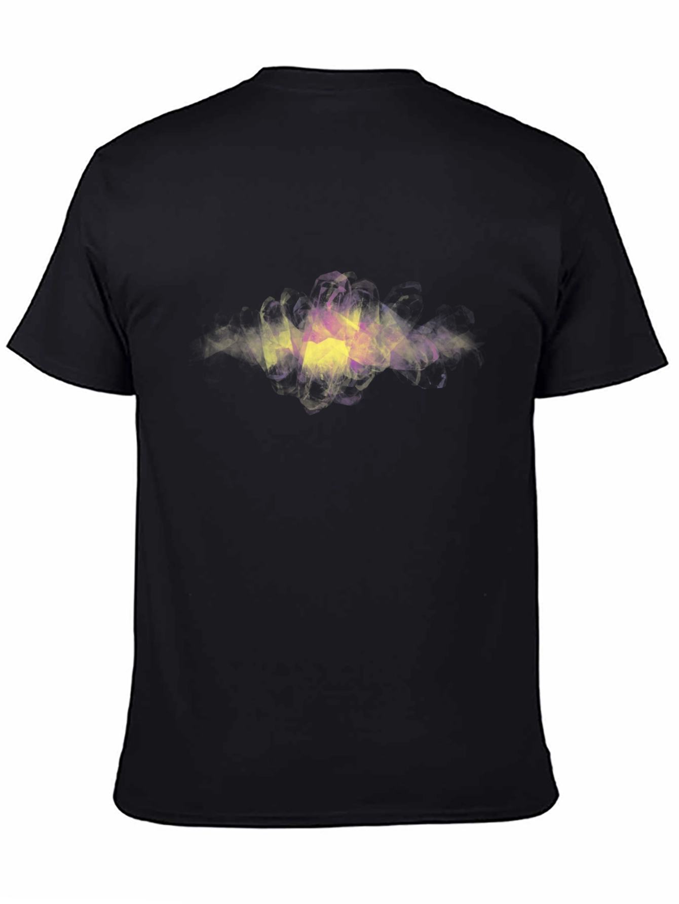 Abstract Smoke Print Black T-Shirt