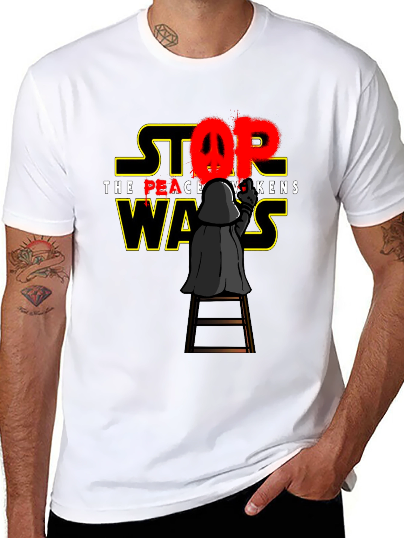 Peace Awakens Darth Vader Graphic T-Shirt