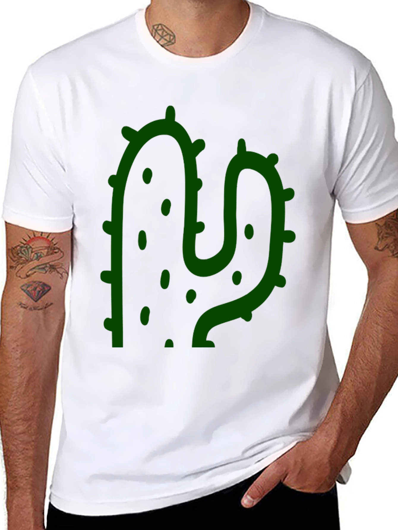 Cactus Graphic Black T-Shirt