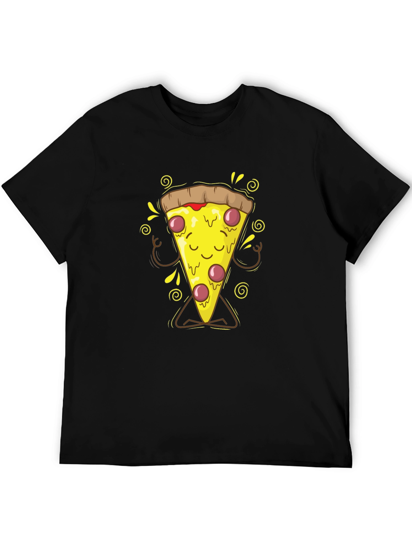 Meditating Pizza Slice Graphic T-Shirt