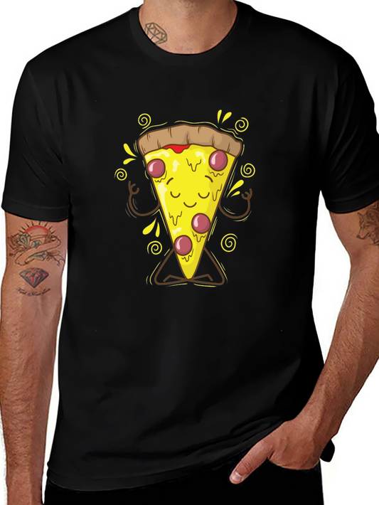 Meditating Pizza Slice Graphic T-Shirt