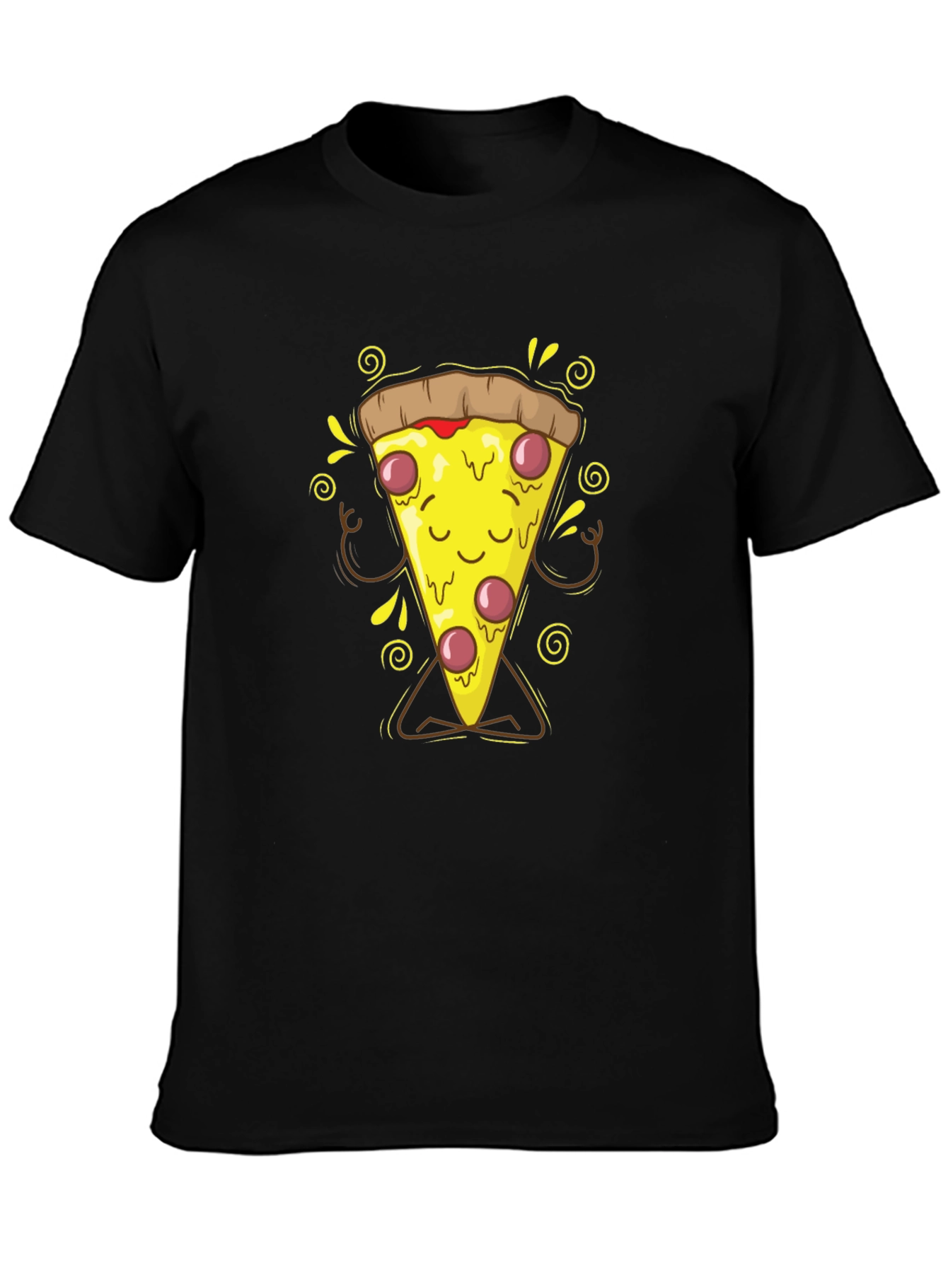 Meditating Pizza Slice Graphic T-Shirt