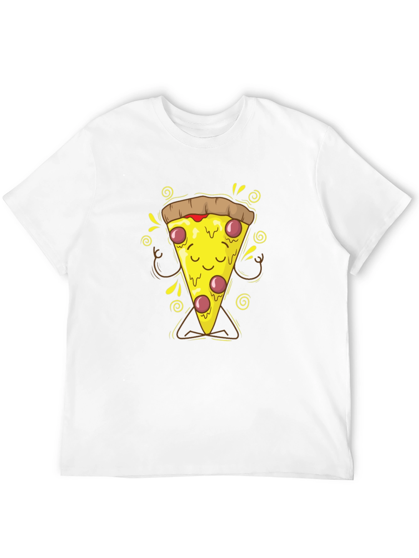 Meditating Pizza Slice Graphic T-Shirt