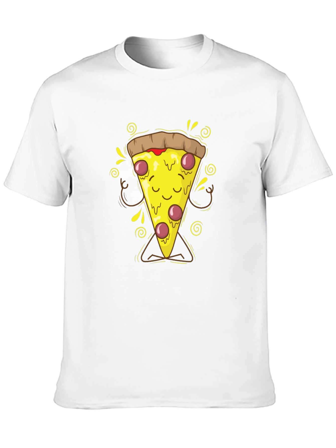 Meditating Pizza Slice Graphic T-Shirt
