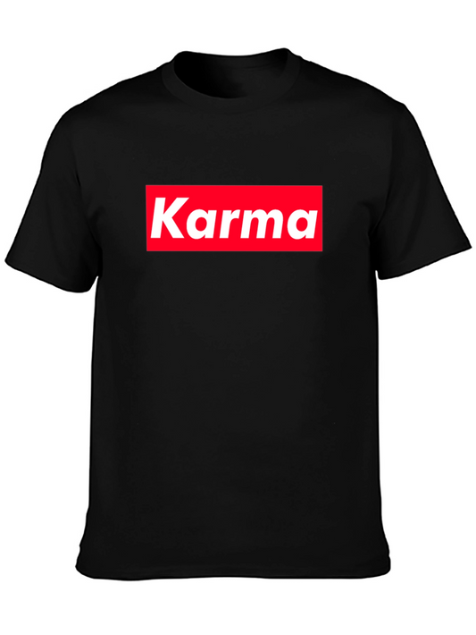 Karma Tee - Red Box Logo - Trendy Style