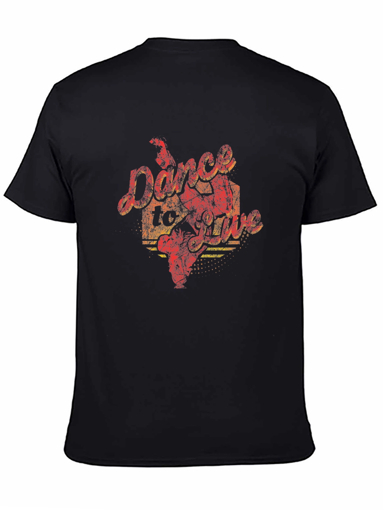 Dance To Live Graphic Black T-Shirt
