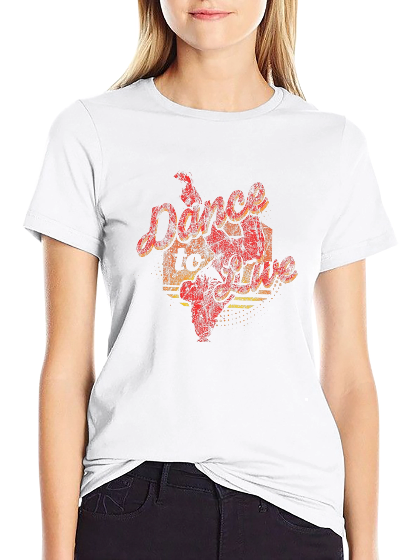 Dance To Live Graphic Black T-Shirt