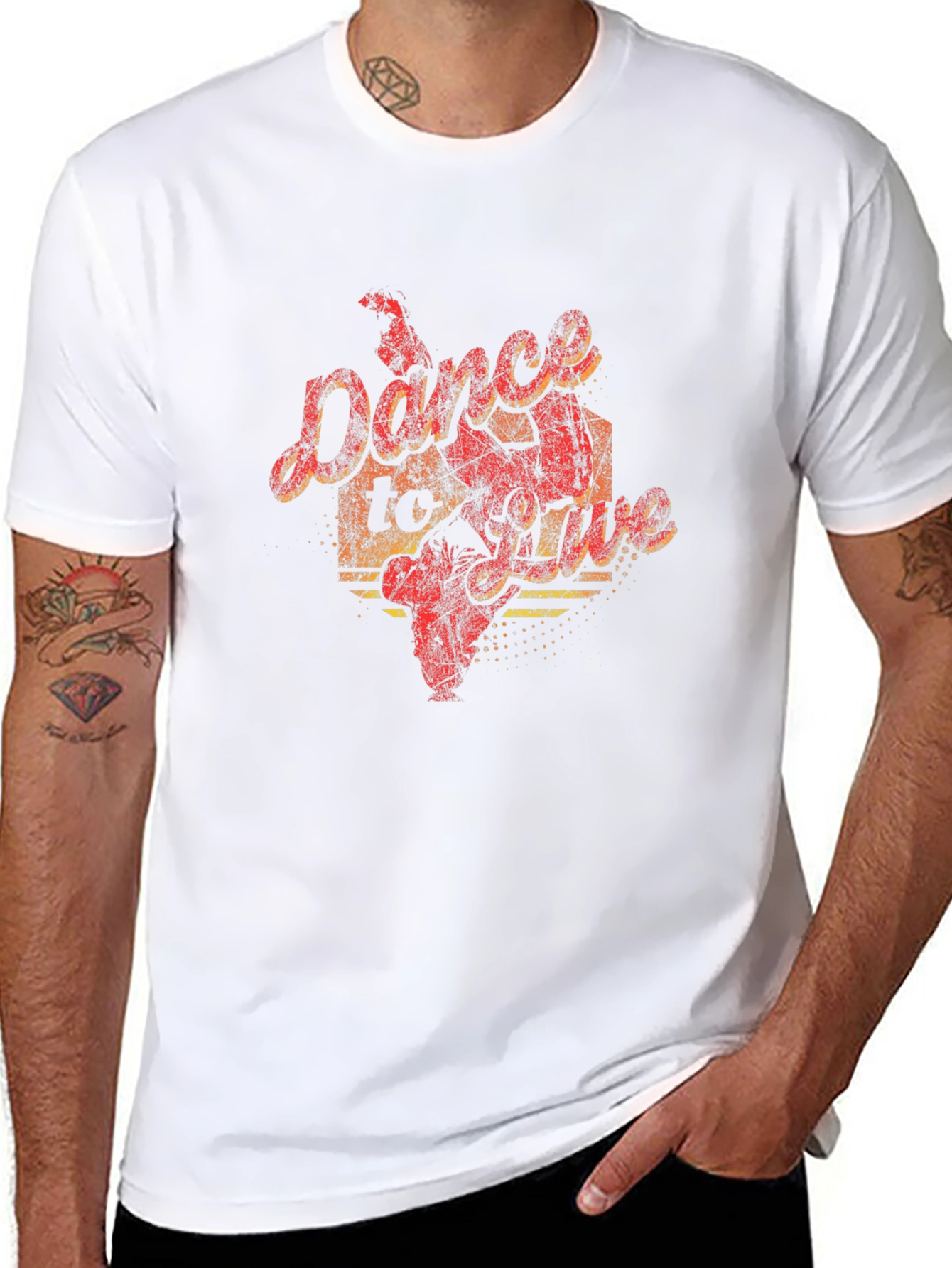 Dance To Live Graphic Black T-Shirt