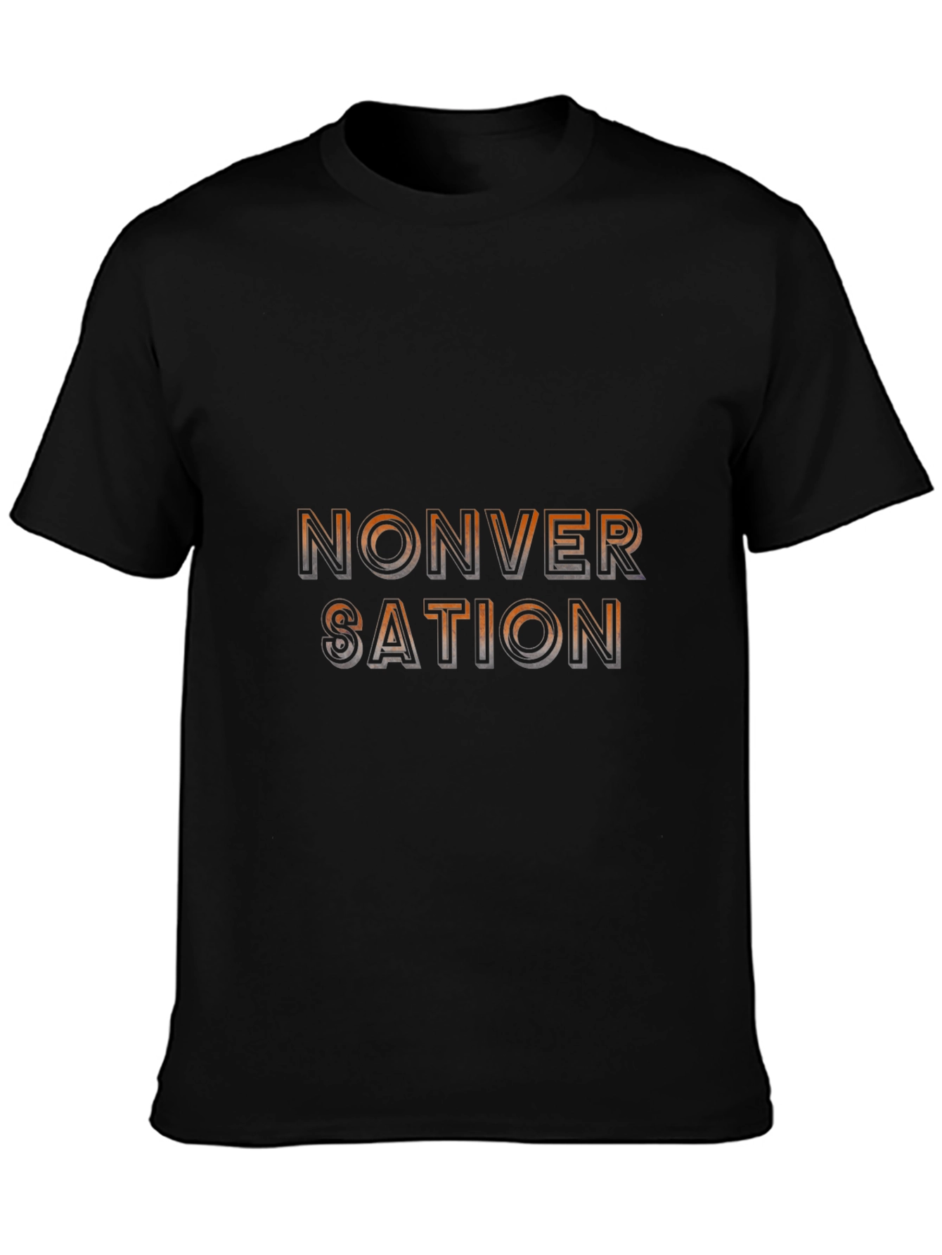 Nonversation Graphic Tee - Black Cotton Casual Shirt