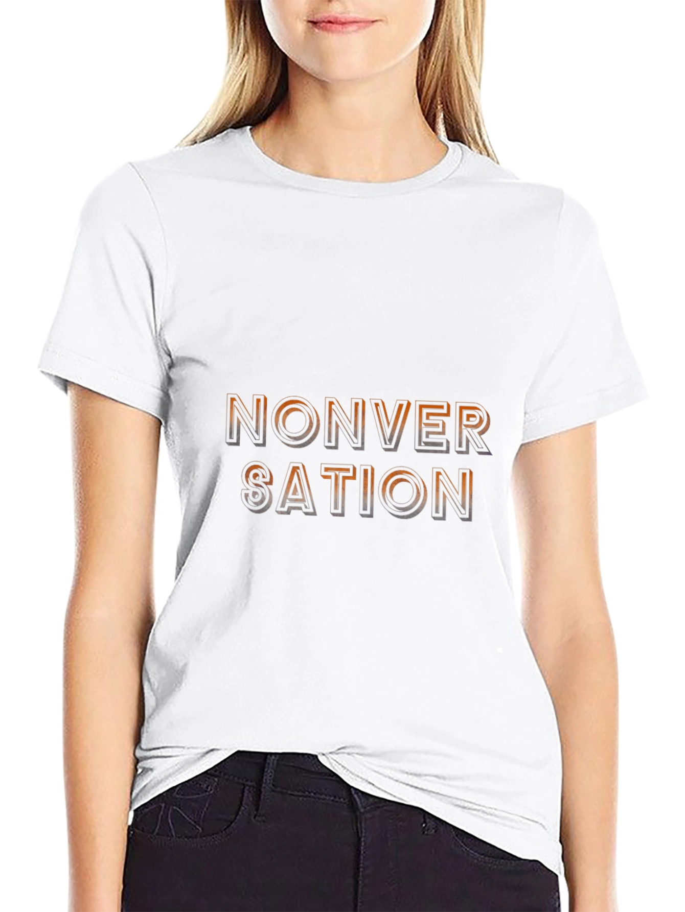Nonversation Graphic Tee - Black Cotton Casual Shirt