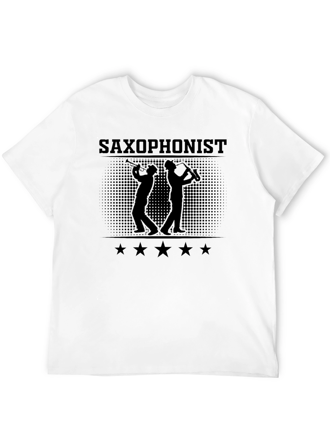 Saxophonist Graphic Print T-Shirt - Music Lover Tee