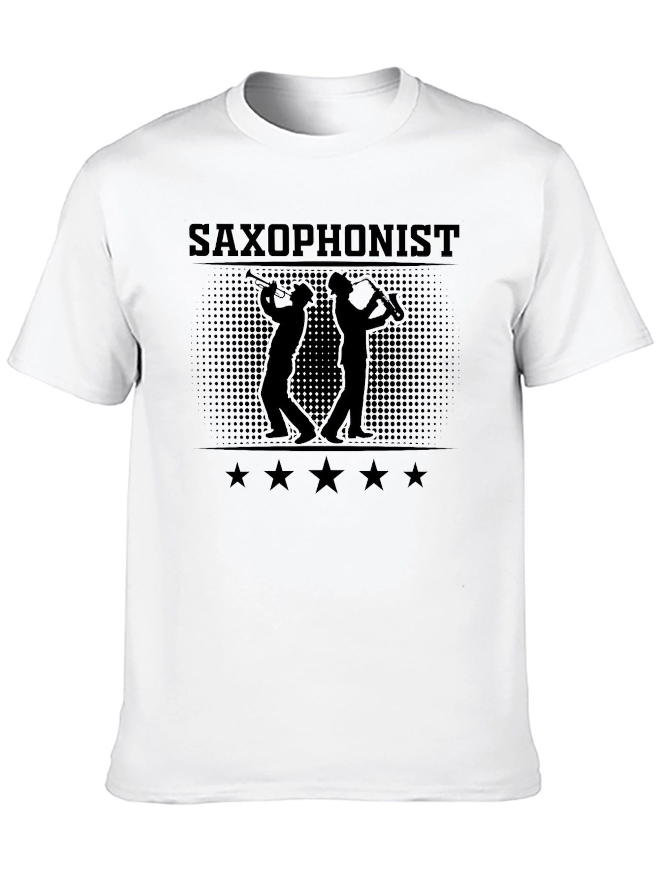 Saxophonist Graphic Print T-Shirt - Music Lover Tee