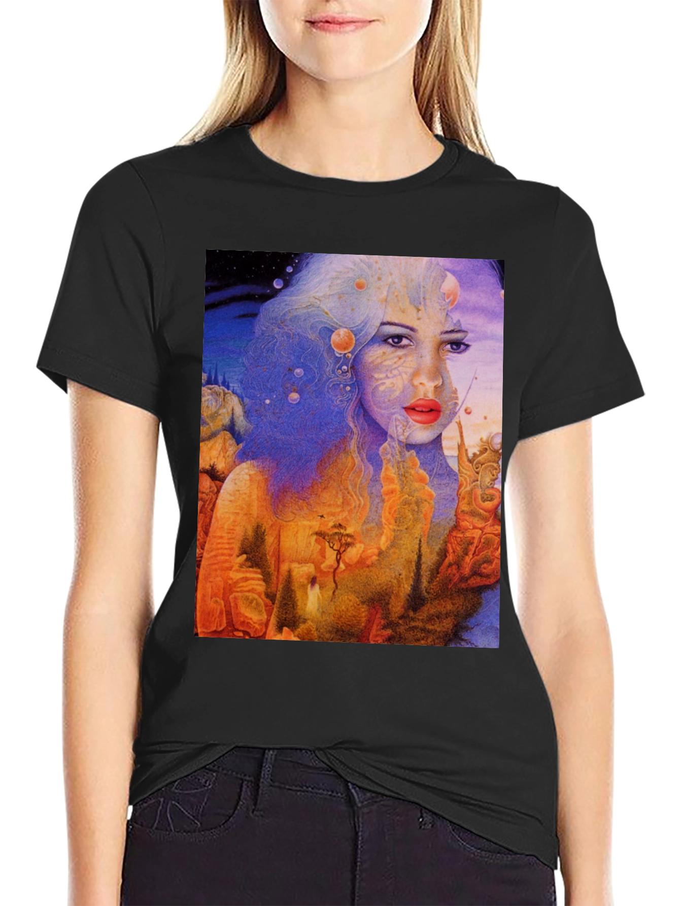 Surreal Dreamscape Graphic Tee - Unique Art Shirt