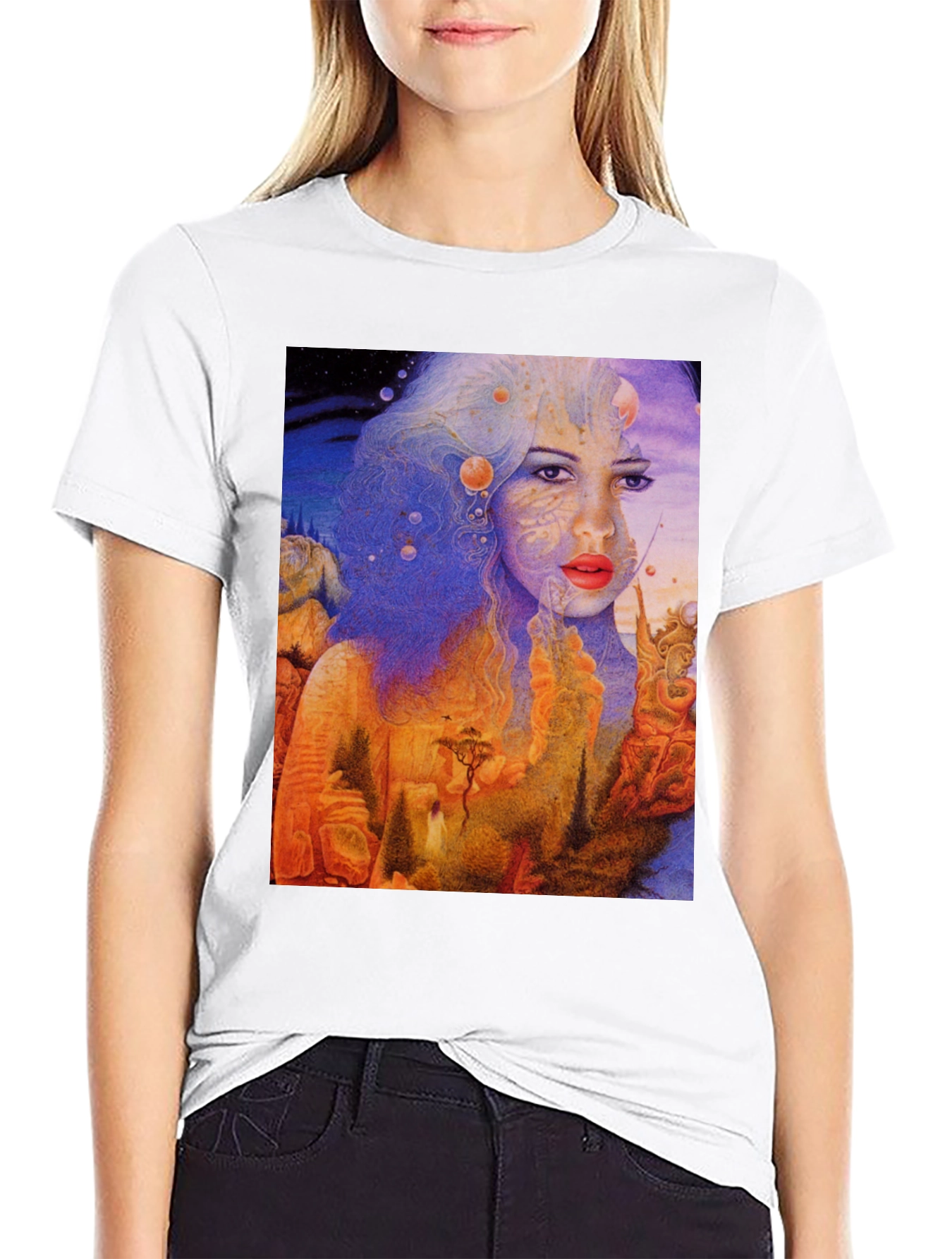 Surreal Dreamscape Graphic Tee - Unique Art Shirt