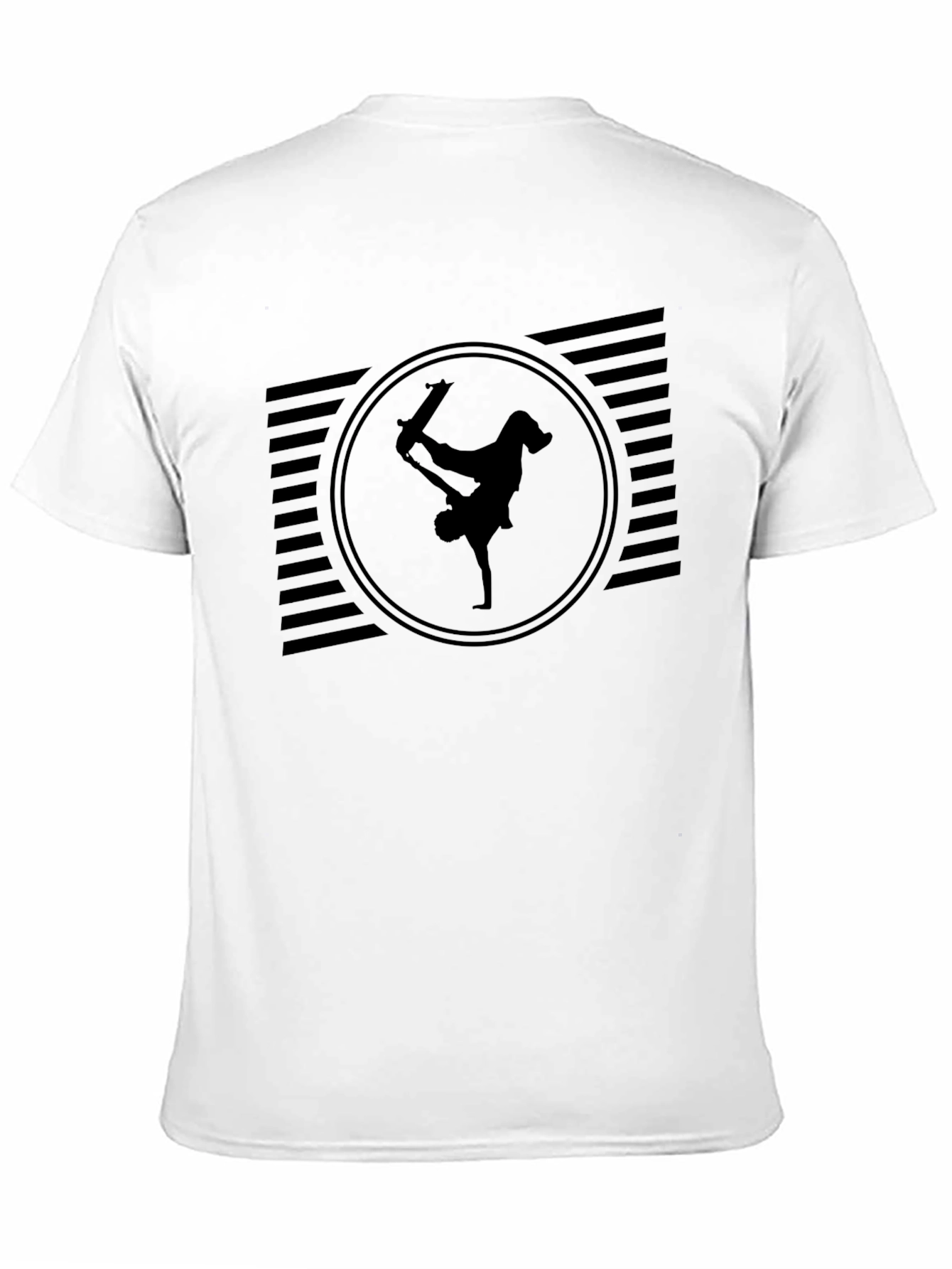 Cool Skateboarder Black Graphic Tee