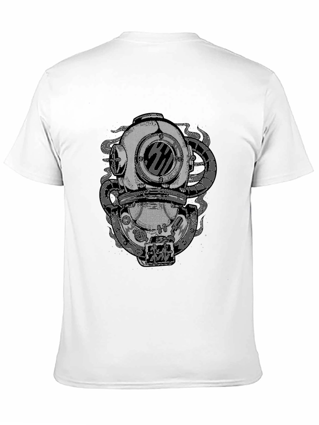 Steampunk Diver Helmet Graphic Tee - Black