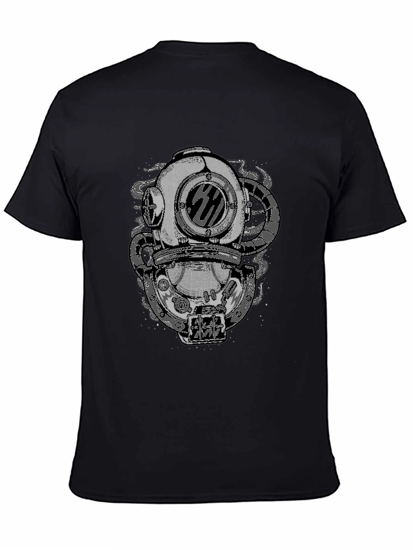 Steampunk Diver Helmet Graphic Tee - Black