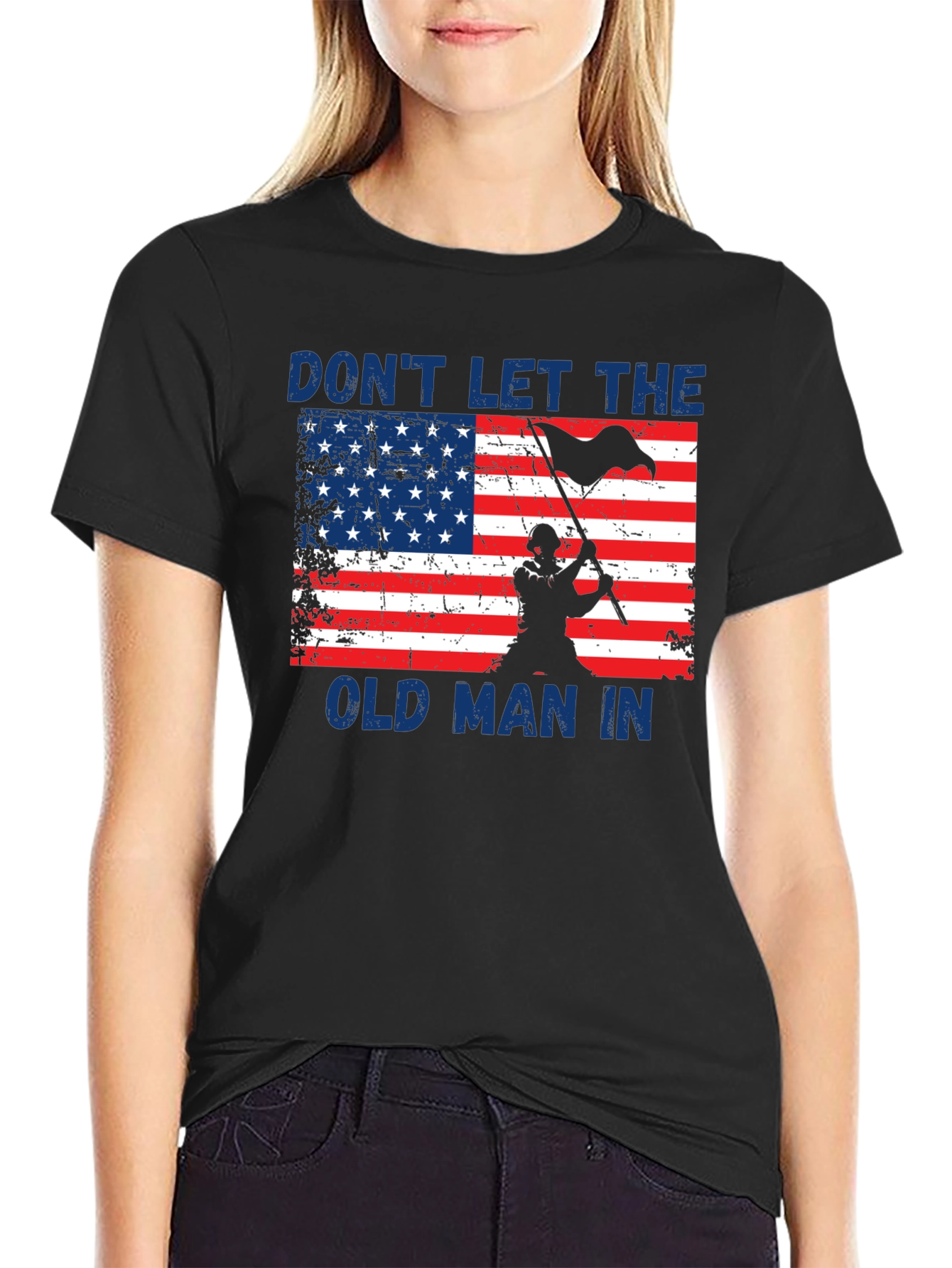 Dont Let The Old Man In Flag Graphic Tee