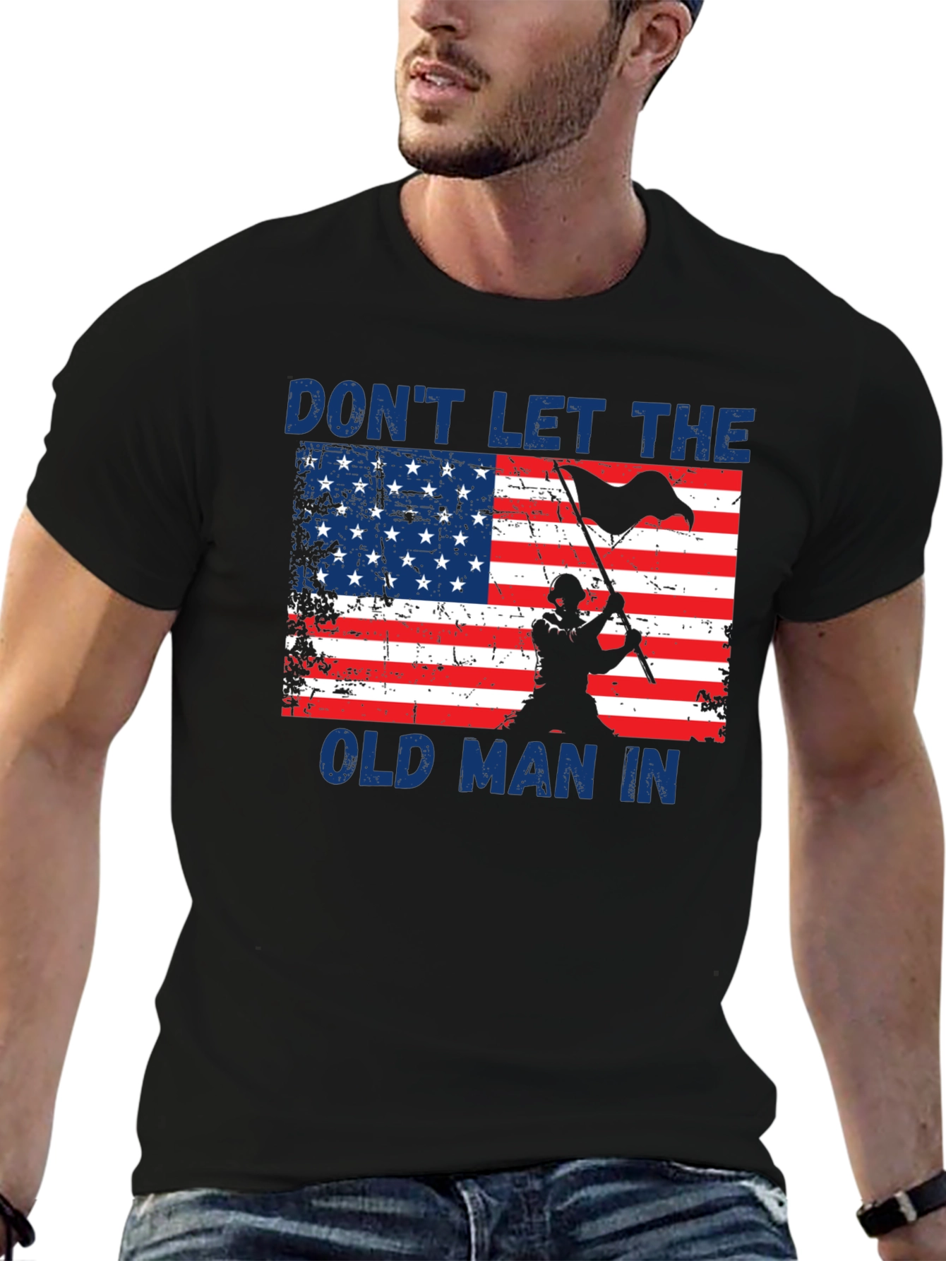 Dont Let The Old Man In Flag Graphic Tee