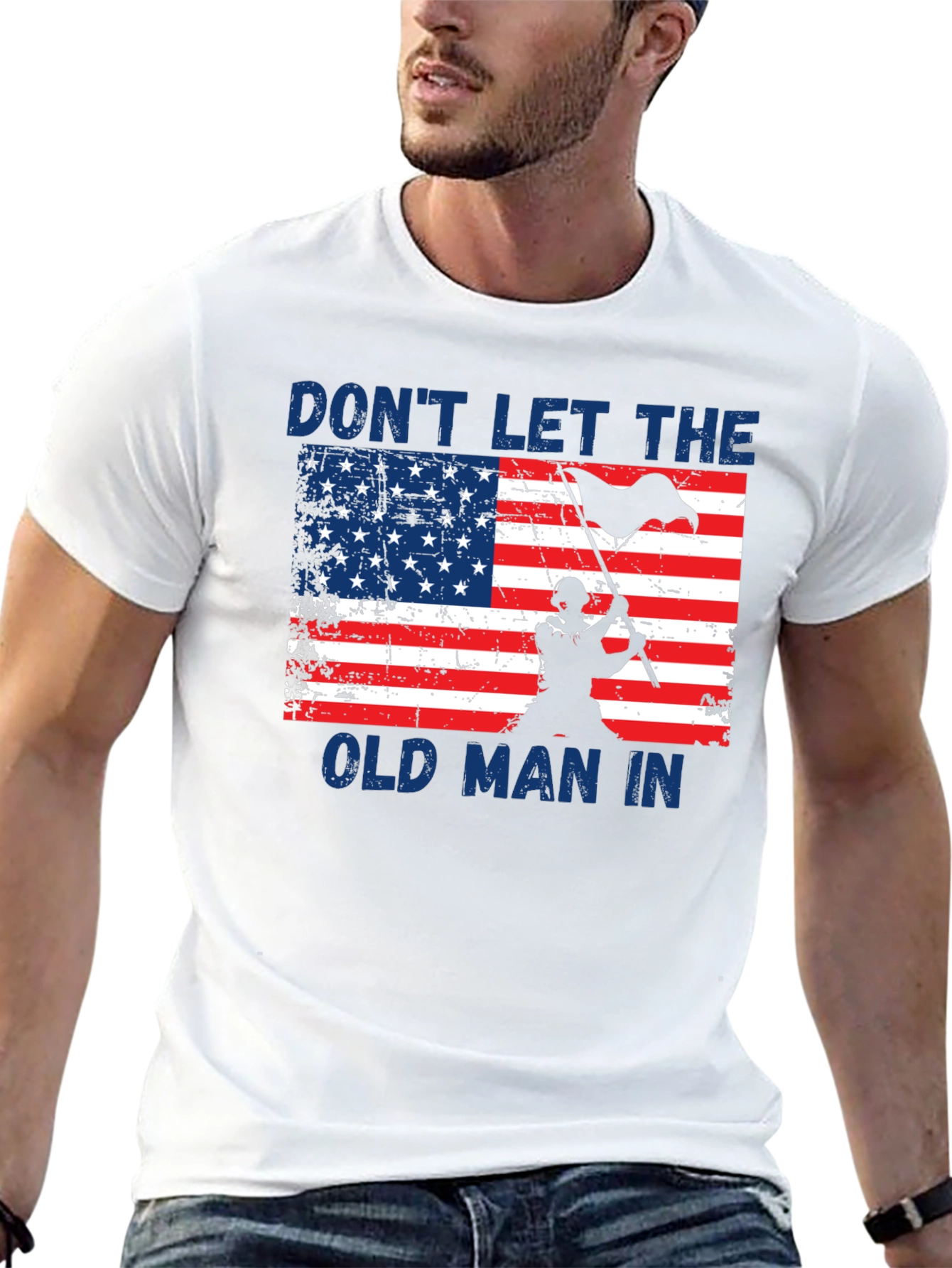 Dont Let The Old Man In Flag Graphic Tee