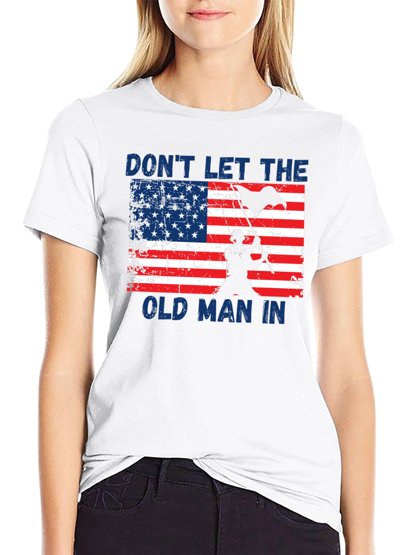 Dont Let The Old Man In Flag Graphic Tee