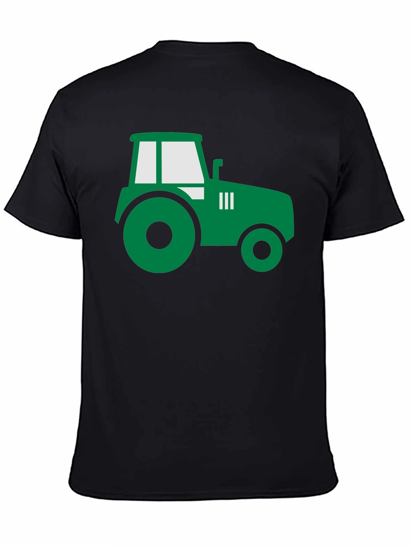 Tractor Graphic Tee - Black Cotton Farm Shirt