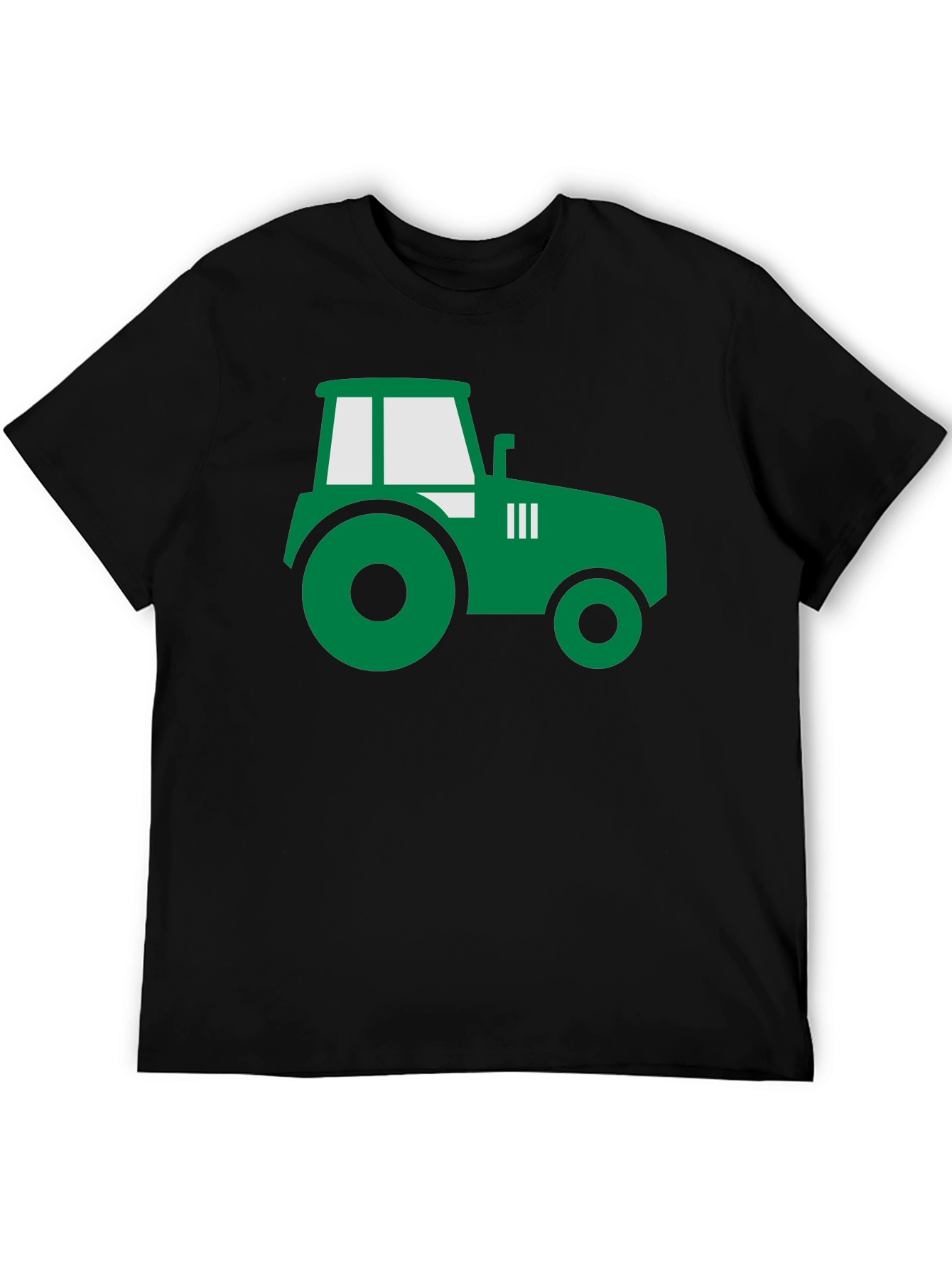 Tractor Graphic Tee - Black Cotton Farm Shirt