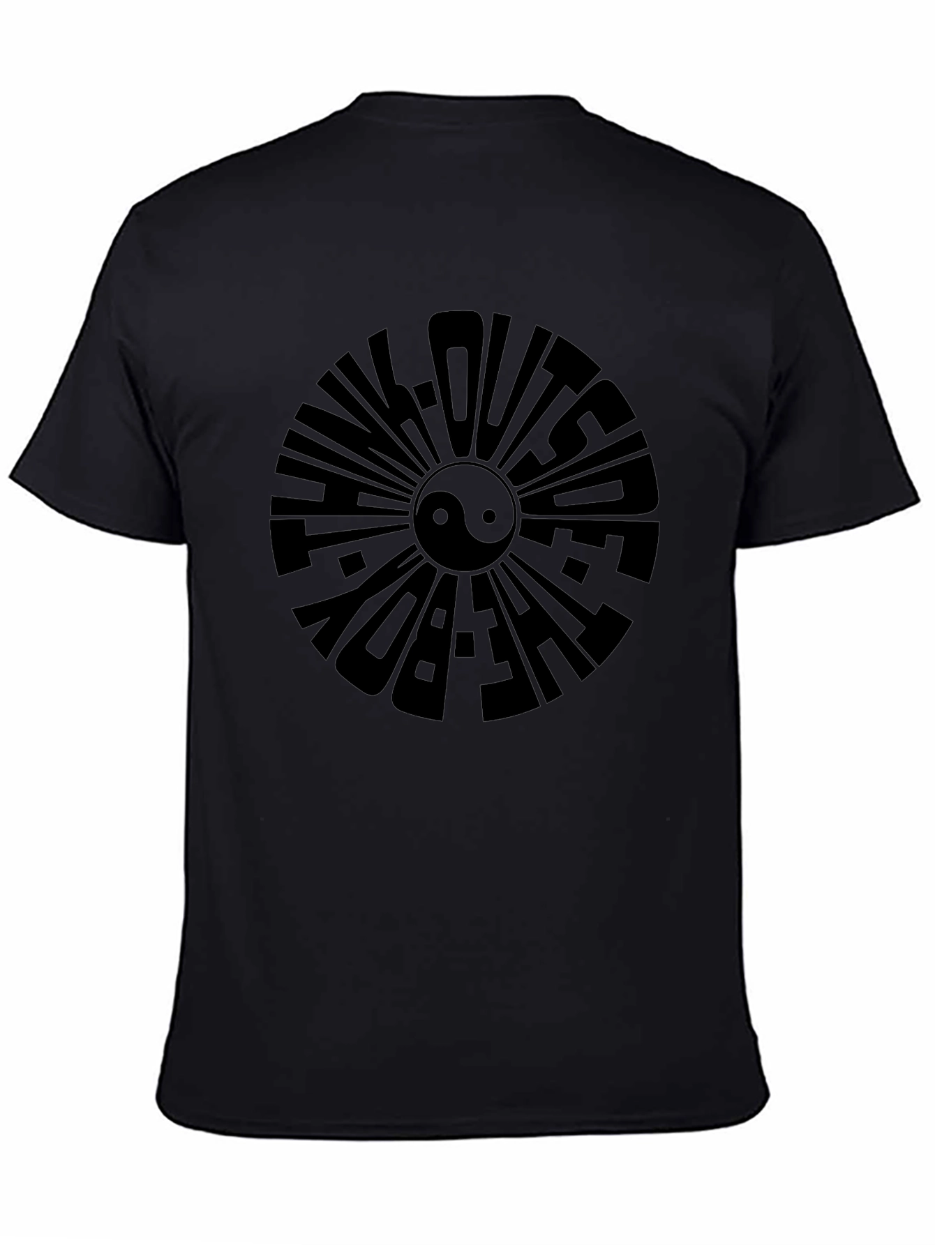 Think Outside The Box Black Graphic Tee