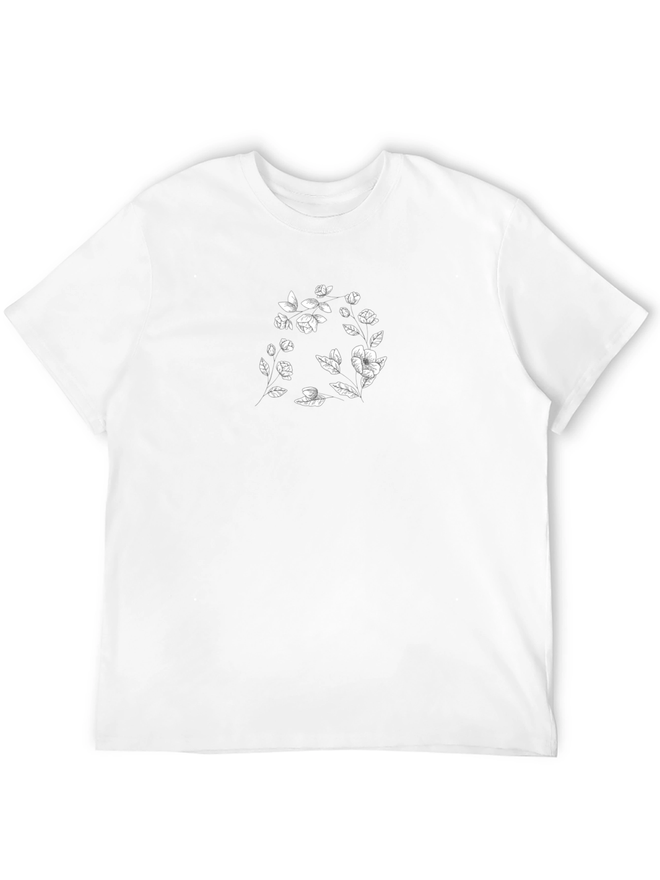 Floral Graphic Black T-Shirt - Modern Style
