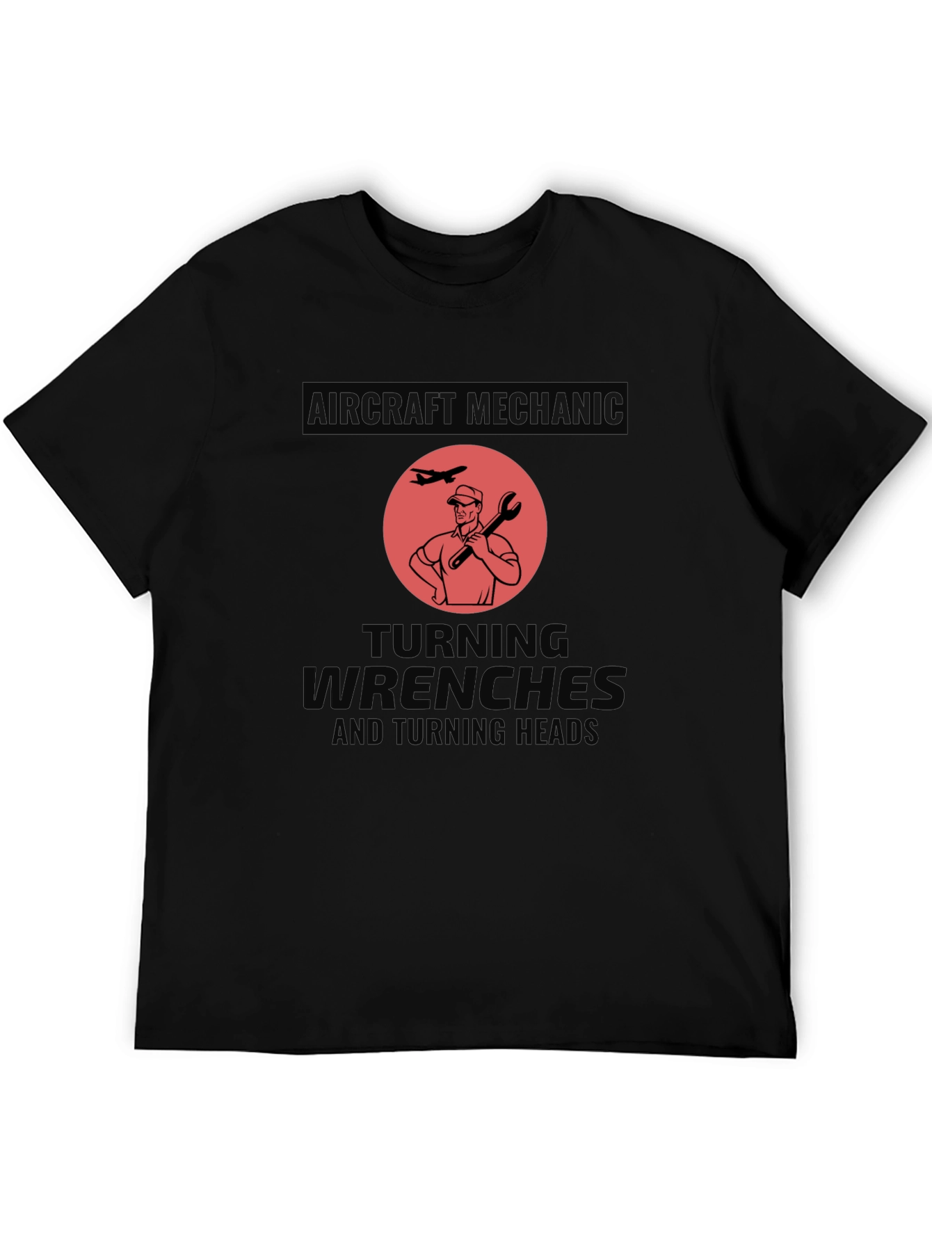 Aircraft Mechanic Turning Wrenches Graphic T-Shirt