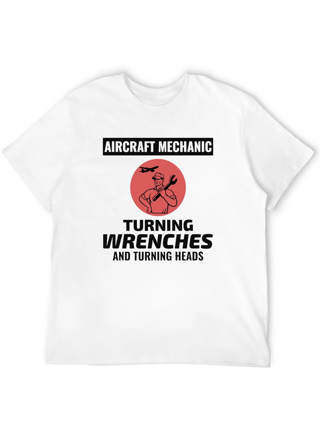 Aircraft Mechanic Turning Wrenches Graphic T-Shirt