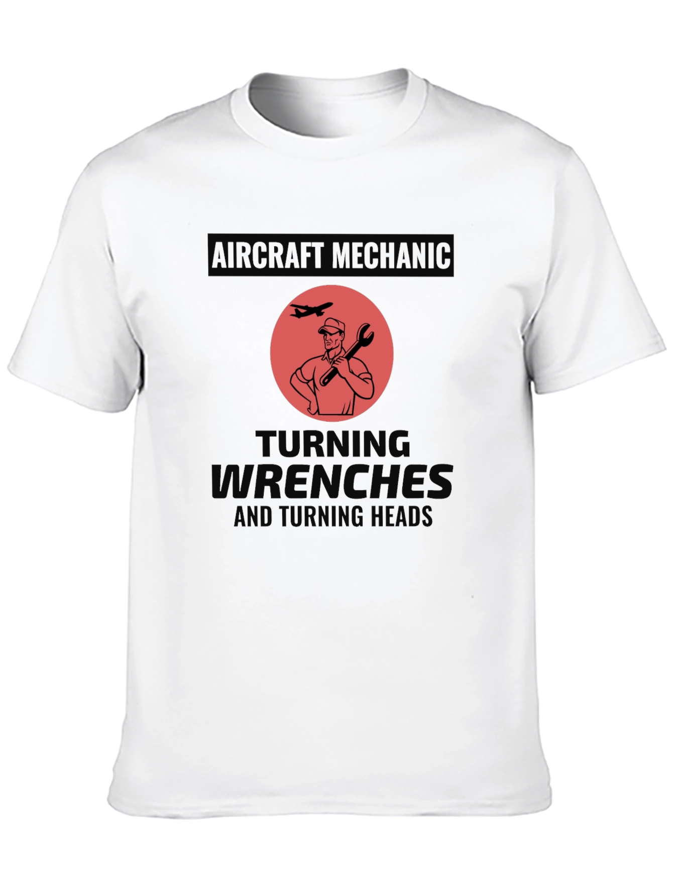 Aircraft Mechanic Turning Wrenches Graphic T-Shirt