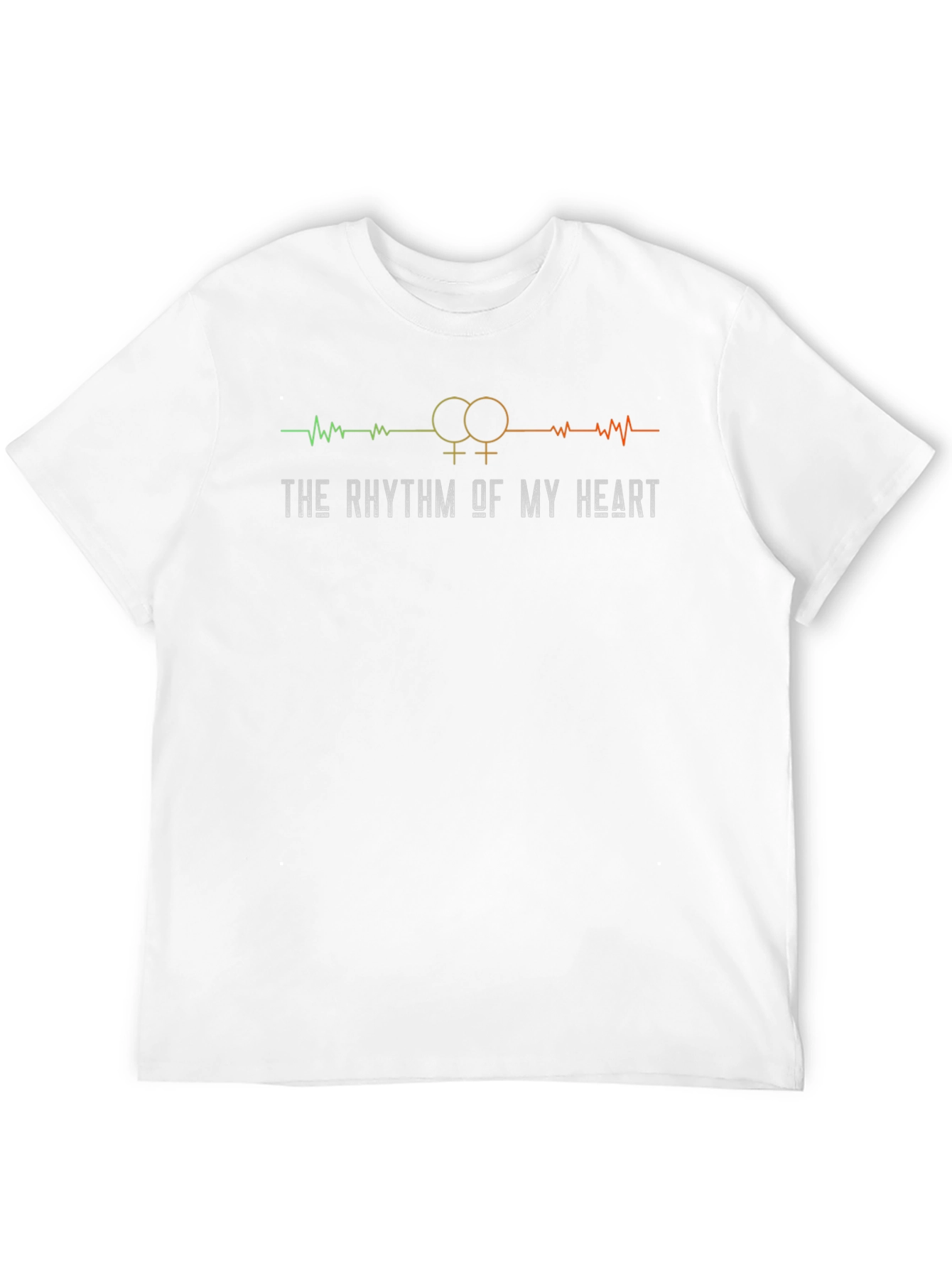 Lesbian Pride Rhythm Heartbeat Graphic Tee