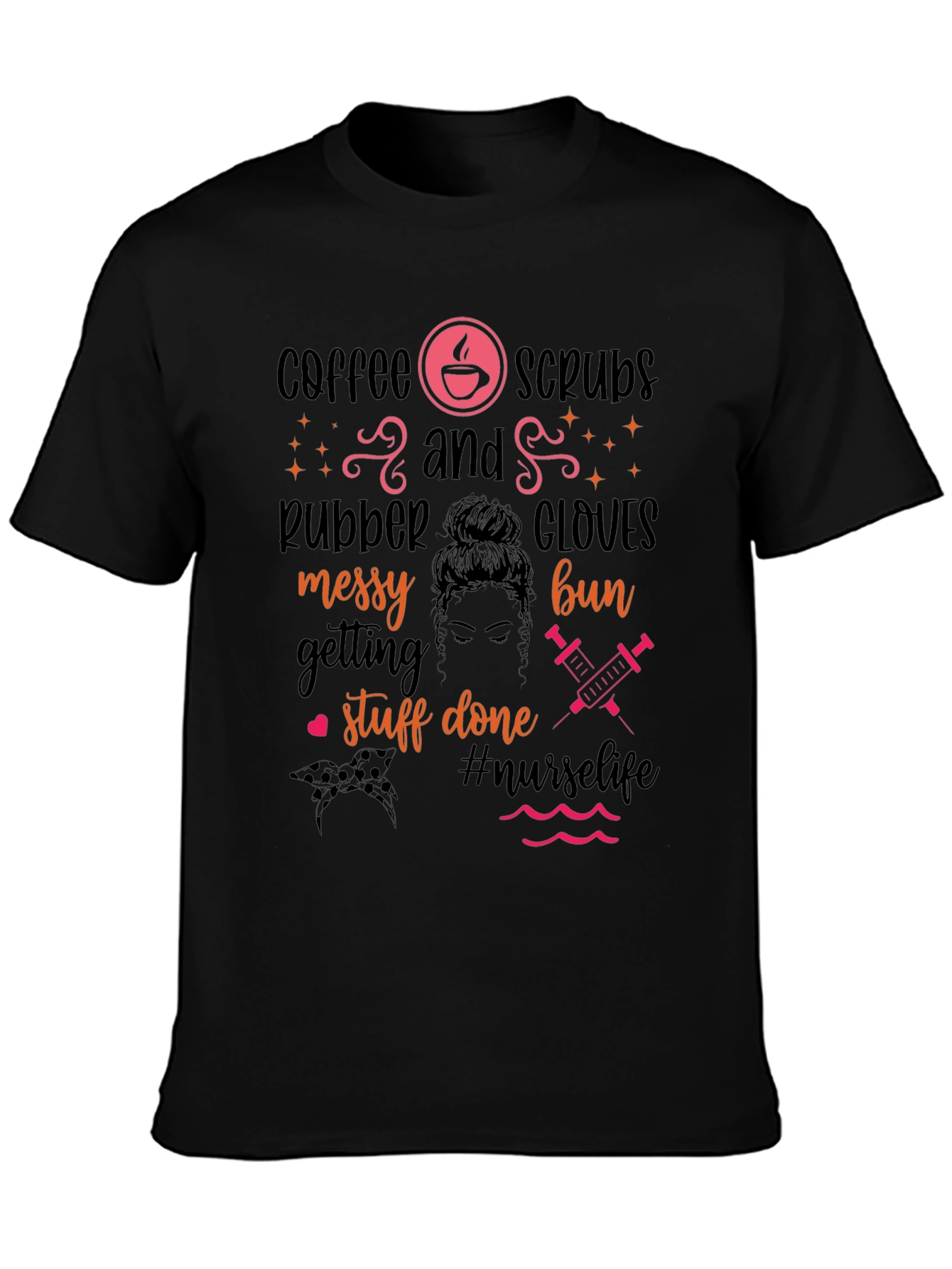 Nurse Life Coffee Scrubs Graphic T-Shirt
