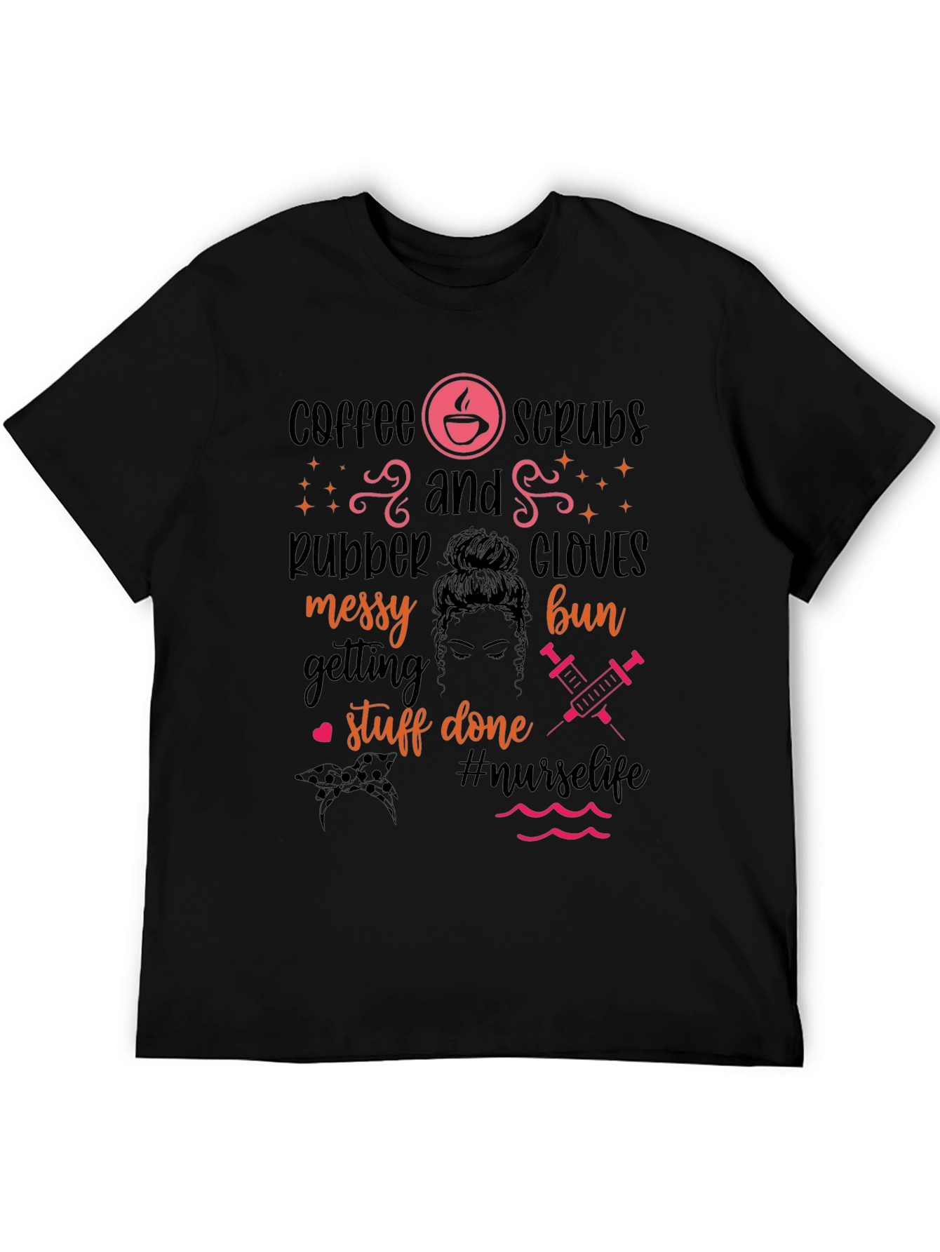 Nurse Life Coffee Scrubs Graphic T-Shirt