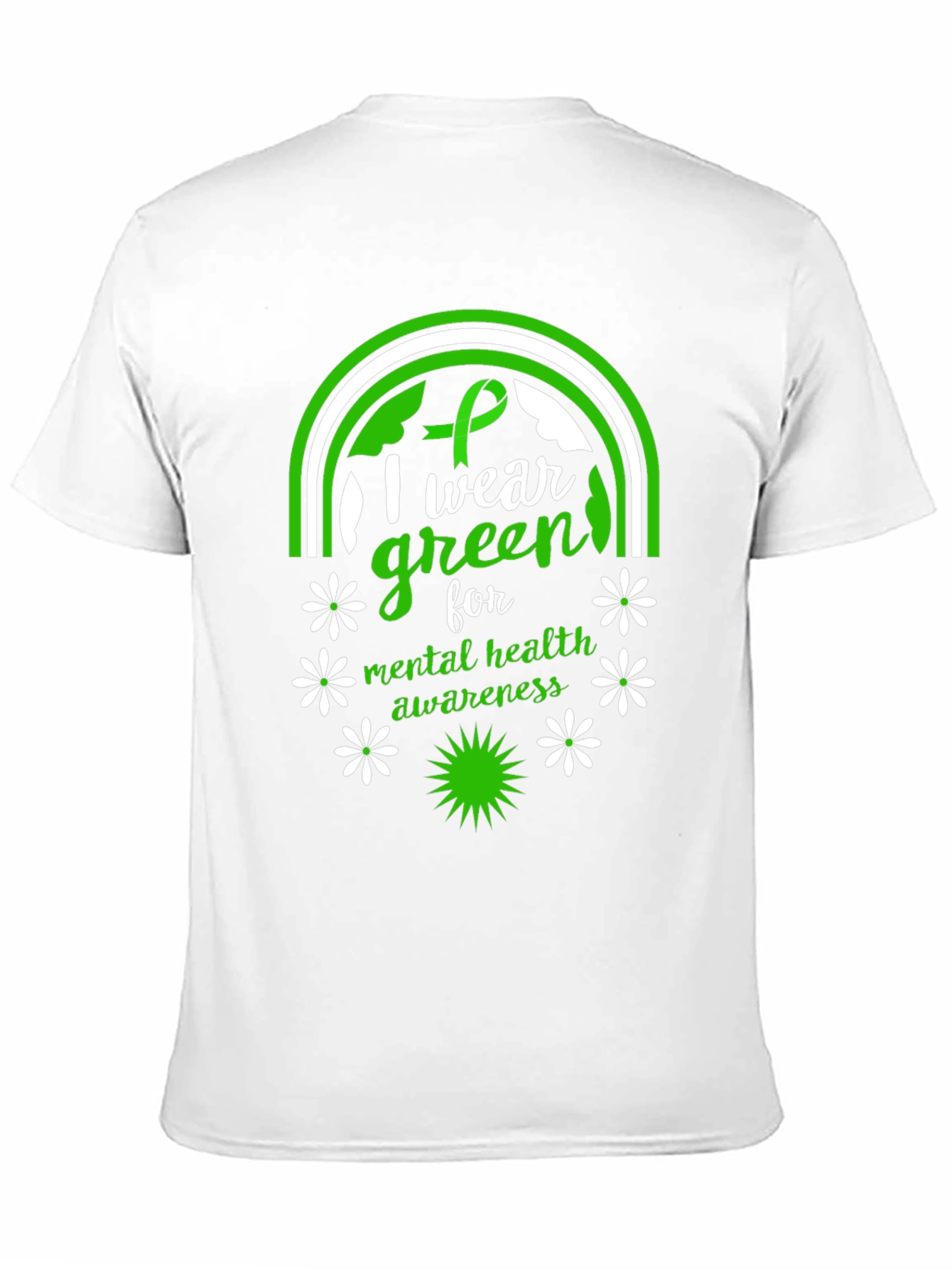 Mental Health Awareness Green Ribbon Graphic Tee